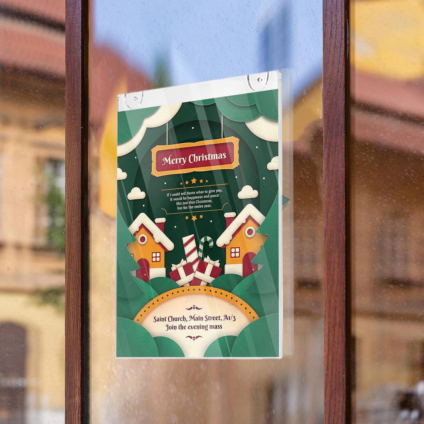 PecMuikee Acrylic Sign Holder 8.5x11, Wall Mount Acrylic Sign Holder and Plastic Paper Display Ad Frame bonus with 3M Tape and Mounting Screws for Restaurants, Office, Market, Library, Store, 12 Pcs