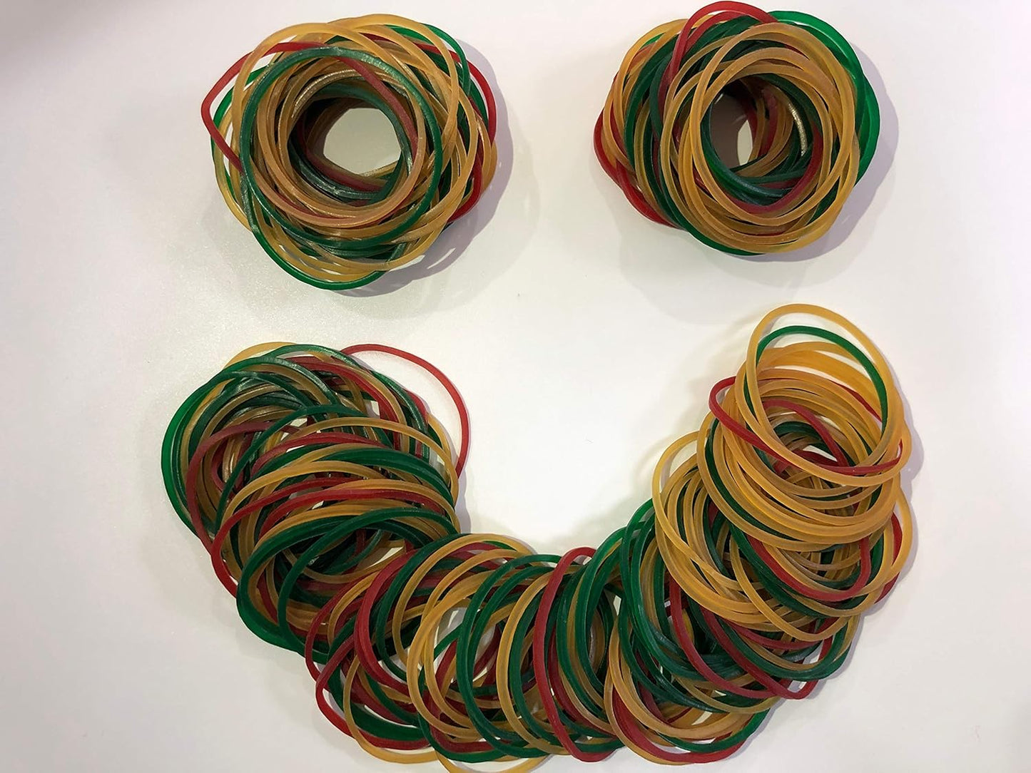 Rubber Bands, Size 16 Colorful Rubber Band (2 1/2" x 1/16"), #16 Elastic Bands Durable Non Latex Rubber Bands Bulk for Office Supplies Bank Paper Bills Money Roll, 1/4 Pound Bag