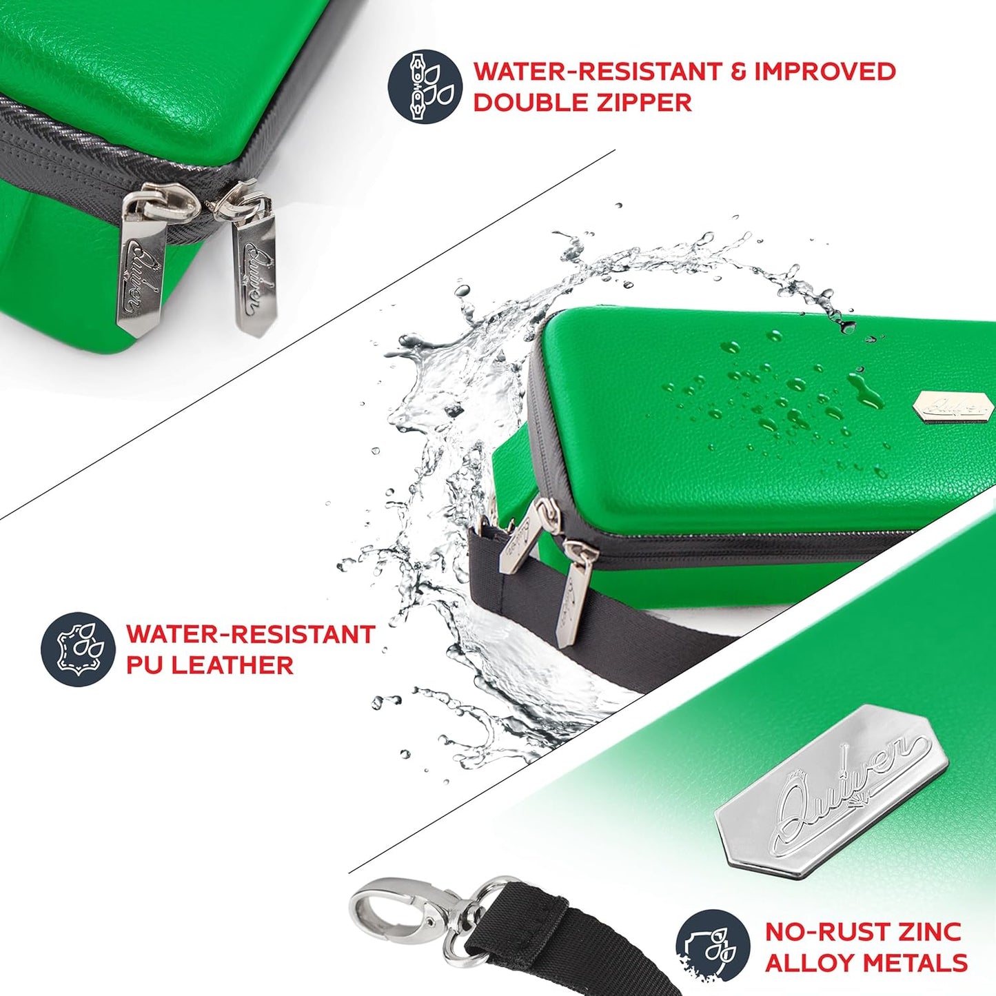 Quiver Time 's Green Card Case, Perfect for MTG Deck, Premium Storage Box, for Trading Cards, and Playing Card Storage, Ideal for Carrying Magic The Gathering and Game TCG Enthusiasts Recommended