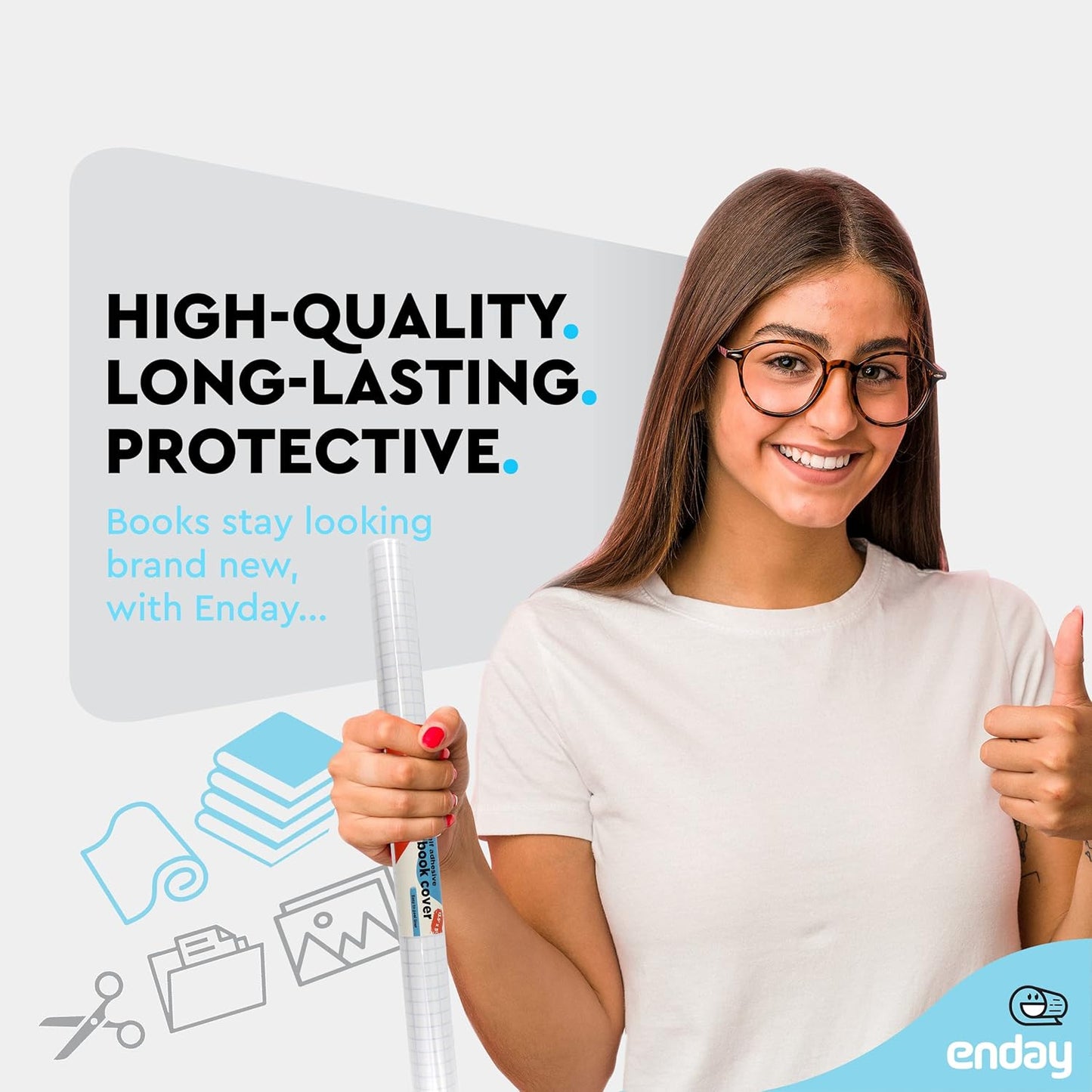 Enday White Out Liquid Correction Fluid, 7 fl. Oz. / 20 ml Foam Wand Applicator Quick Dry Liquid Paper Whiteout, Multi-Purpose Smooth Wite Out Corrector for Office, and Home, 4 Pack