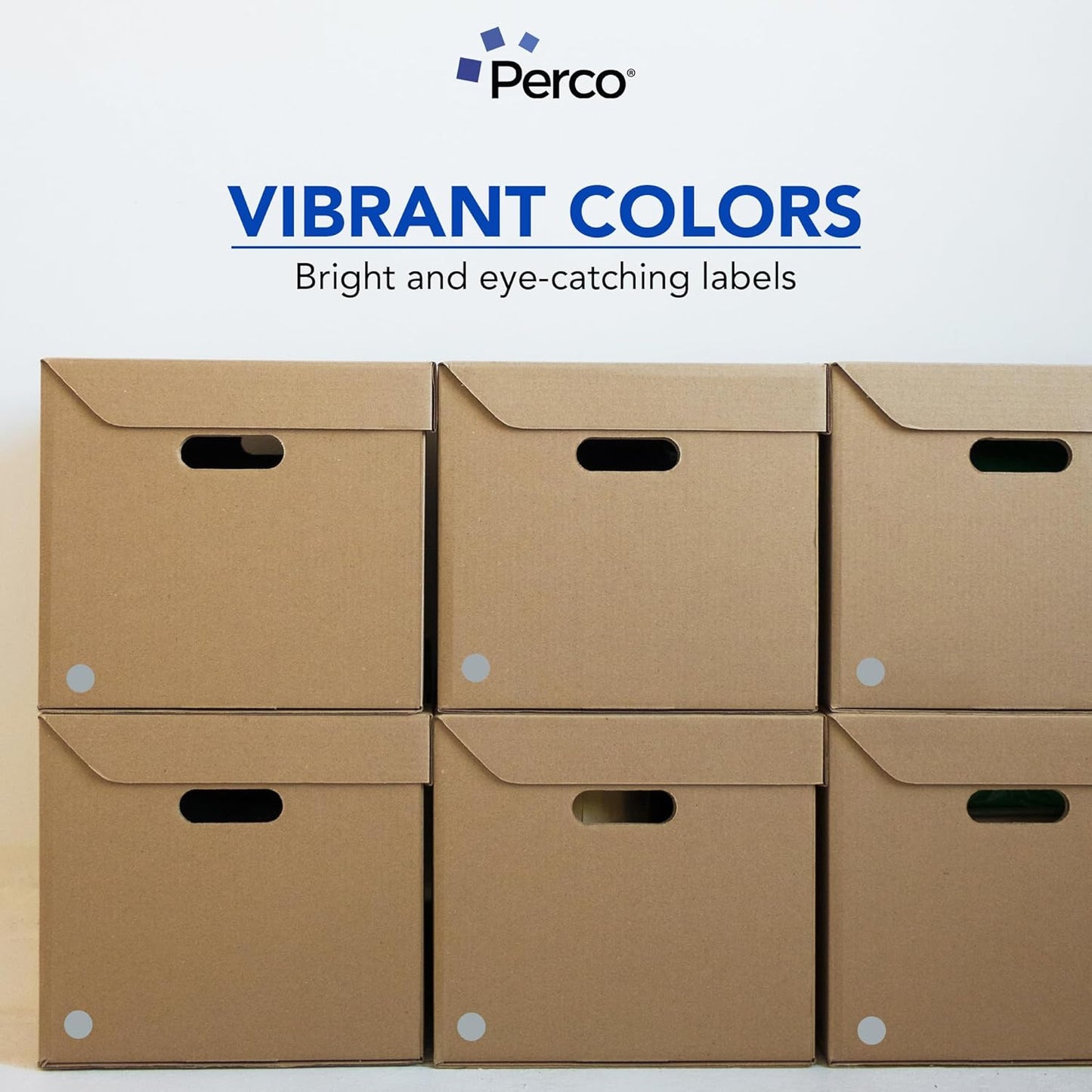 Perco Grey 1-Inch Perforated Circle Dot Sticker Labels — 10 Rolls, 10,000 Round Stickers — with Permanent Adhesive for Inventory Management, Color Coding, Garage Sales, Crafts—Made in USA