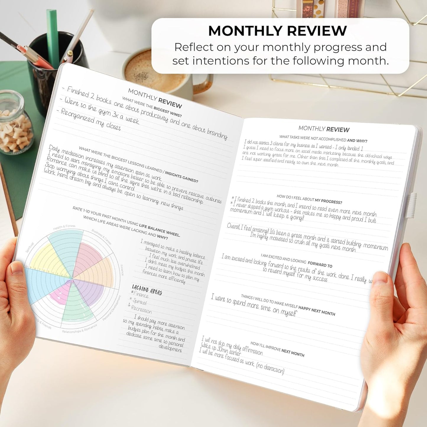 Clever Fox Planner PRO Schedule – Undated Weekly & Monthly Life Planner with Time Slots, Appointment Book & Daily Organizer, A4 (Seashell)