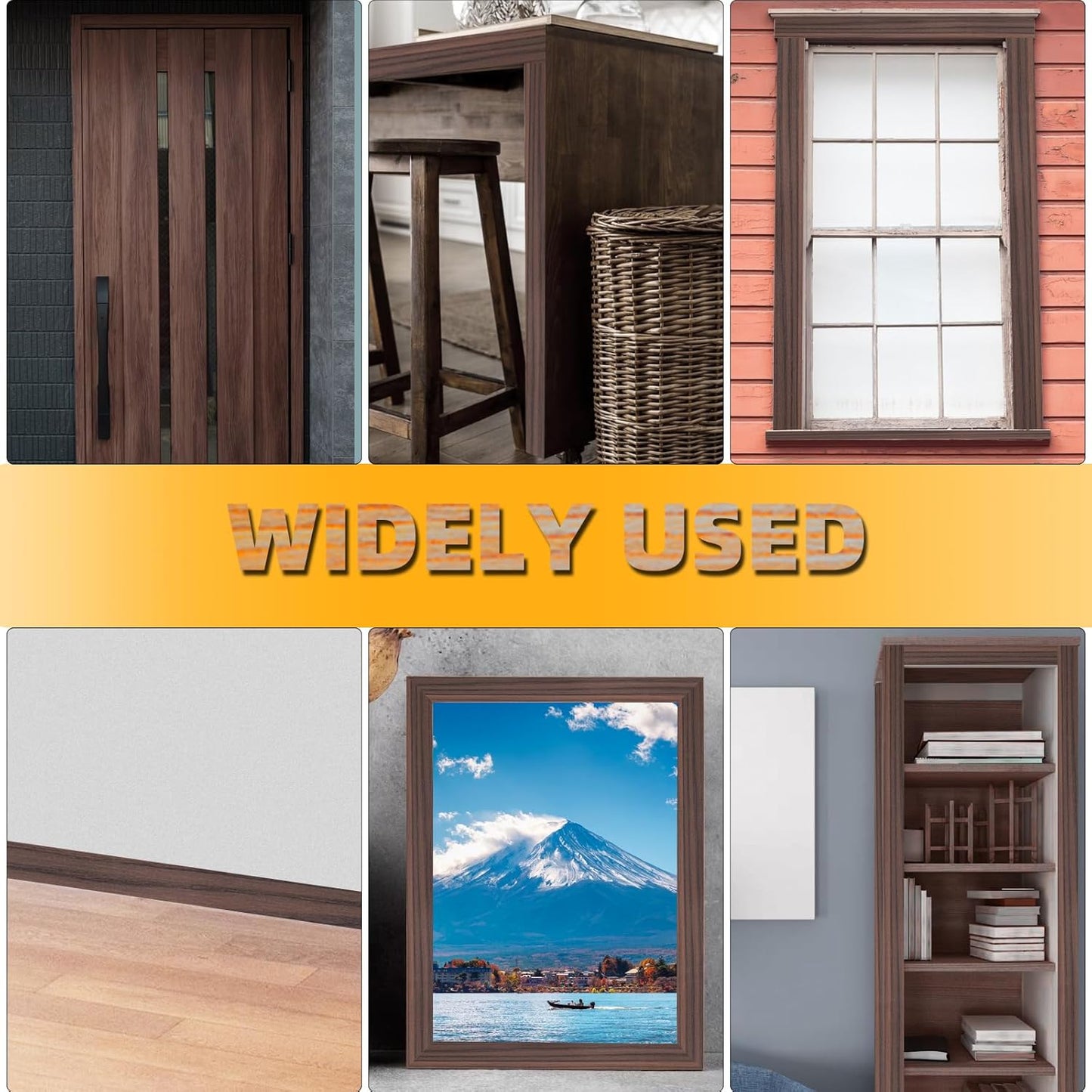 GSCIT Club Wood Grain Repair Tape, 2.4 inch X 250ft Self Adhesive Walnut Grain Repair Patch for Tables, Chairs, Baseboards, Doors, Windows, Floors, Handicraft DIY.