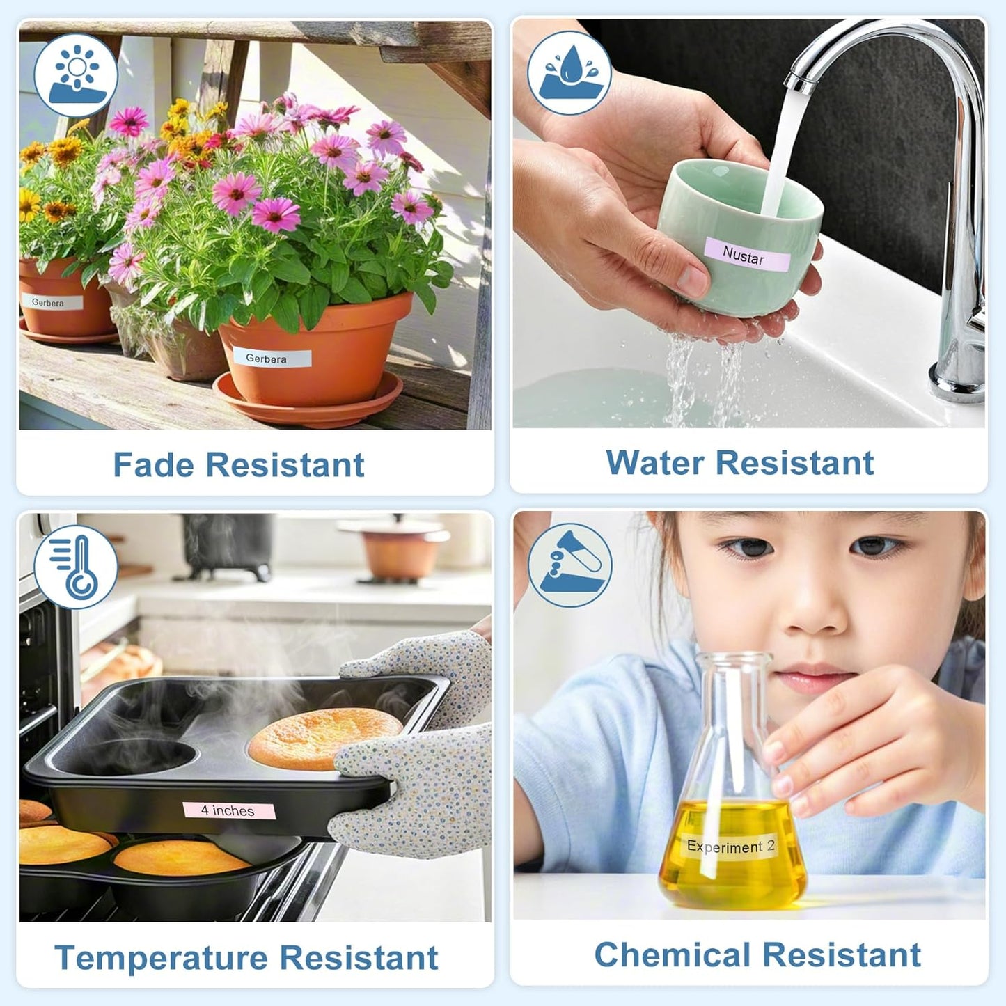 Compatible with Brother P Touch Colored Label Tape TZe 131 231 MQ531 MQP35 MQE35 Pastel Label Maker Tape Made for Brother P-Touch PT-D210 PT-D220 Label Maker, Clear/White/Purple/Pink/Blue