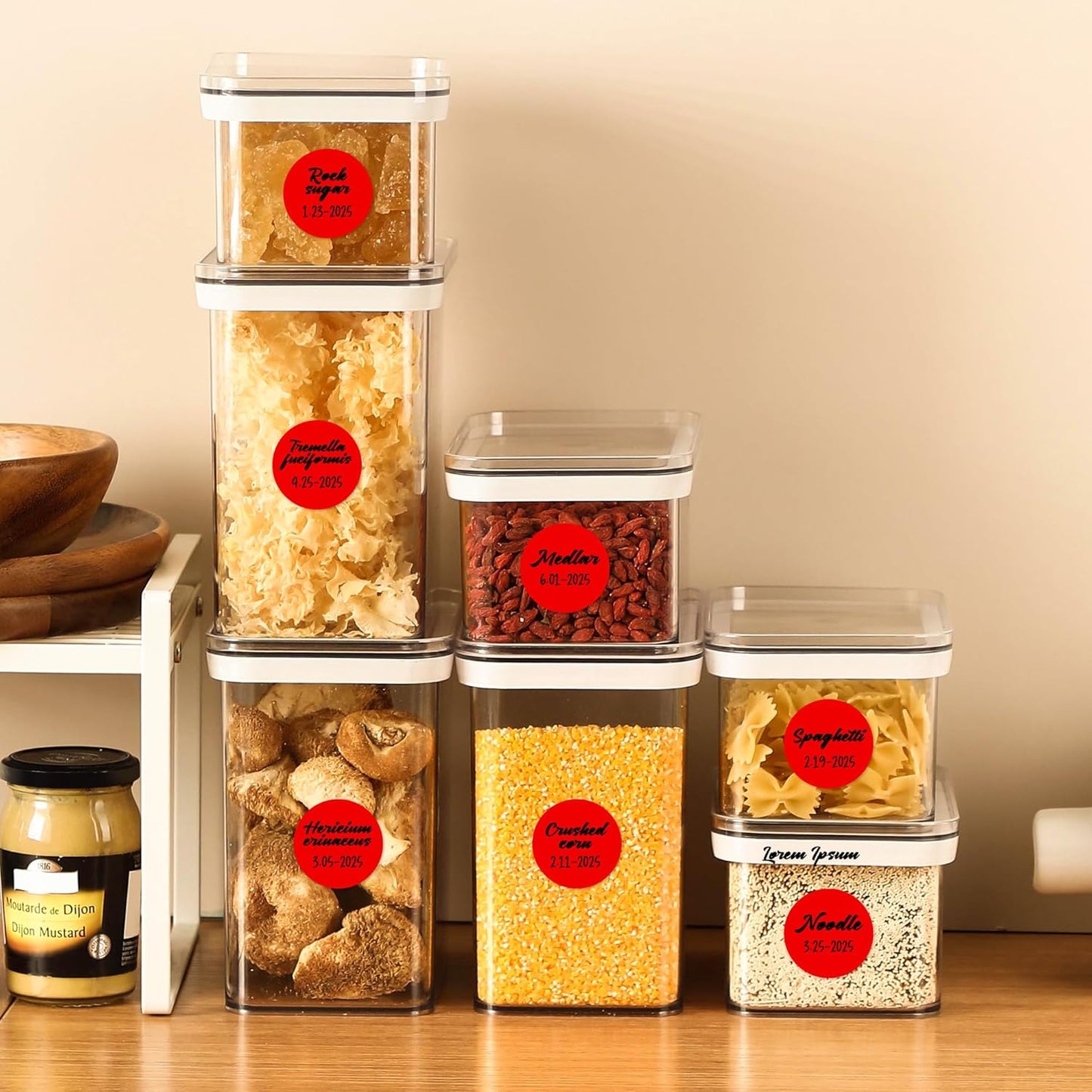 PARLAIM 1 inch Round Red Dot Sticker,720PCS Permanent Adhesive Color Code Circle Sticker Labels for Office Classroom Garage Sale