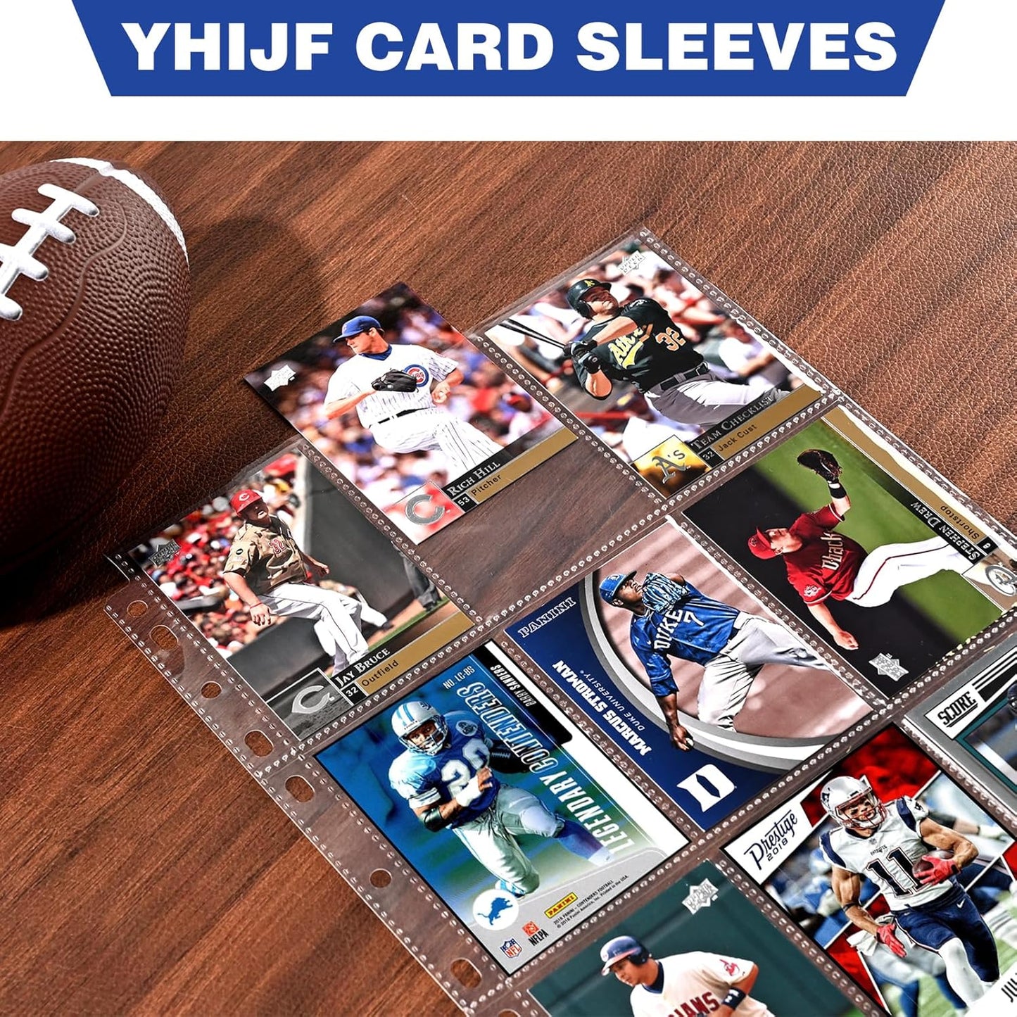 200 Pack 9 Pocket Double Side Card Sleeves Binder Sheets, Holds 3600 Cards, Trading Card Binder Sleeves for 3 Ring Binder, Card Sleeve Pages for Baseball, Football, Business, TCG, Kpop Cards