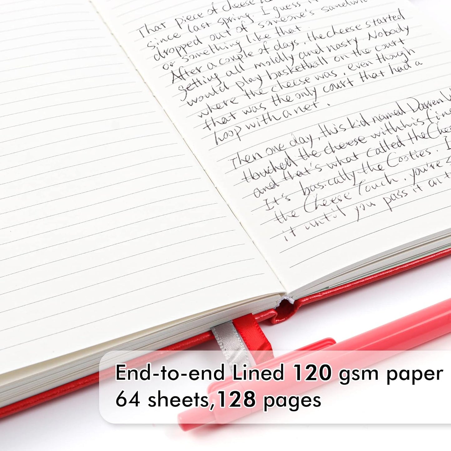 feela 24 Pack Journal Notebook for Work, Business Notebook Bulk Hardcover Lined Writing Journal with Pen Holder for Men Women Note Taking, with 24 Black Pens, 120 GSM, 5.1”x8.3”, A5, Red