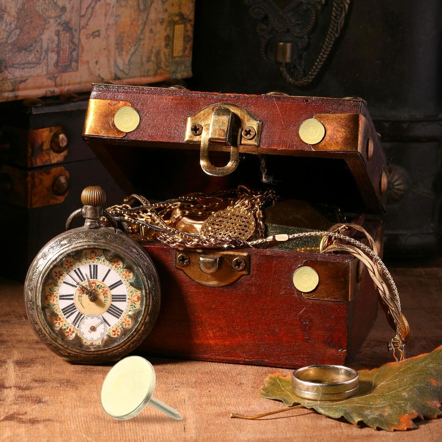 uxcell 100Pcs Upholstery Tacks, 11mmx15mm Flat Head Thumb Tack Decorative Furniture Nails Push Pins for Furniture Sofa Headboards, Gold