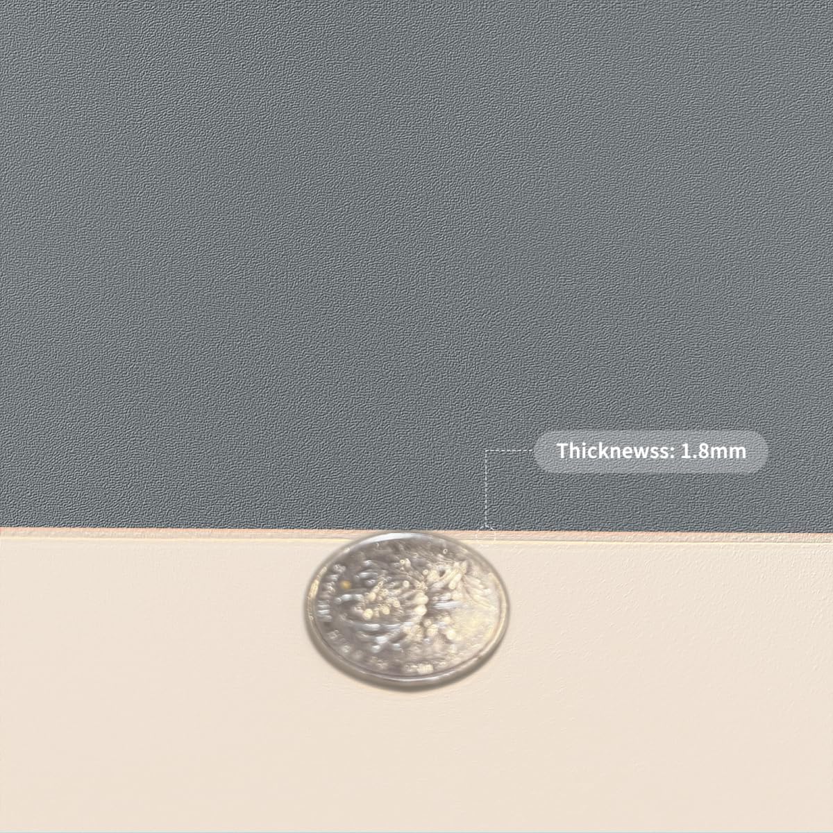 Leather Dresser Cover,1.8mm Thick,14x96 Inch,Dresser Protector Top,Dresser Top Protector,Dresser Cover Top,Dresser Top Cover,Dresser Cover Top for Bedroom.(Off White+Light Gray,14x96)