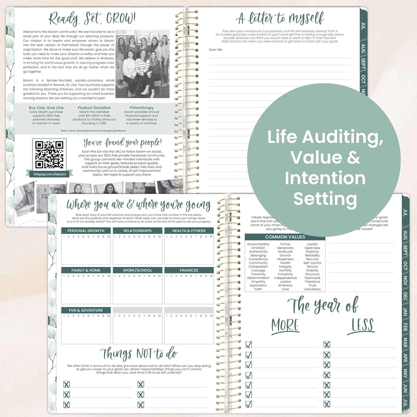 bloom daily planners 2025-2026 (8.5" x 11") Academic Year Day Planner (July 2025 - July 2026) - Weekly & Monthly Dated Agenda Organizer with Stickers & Tabs - Boho Greenery