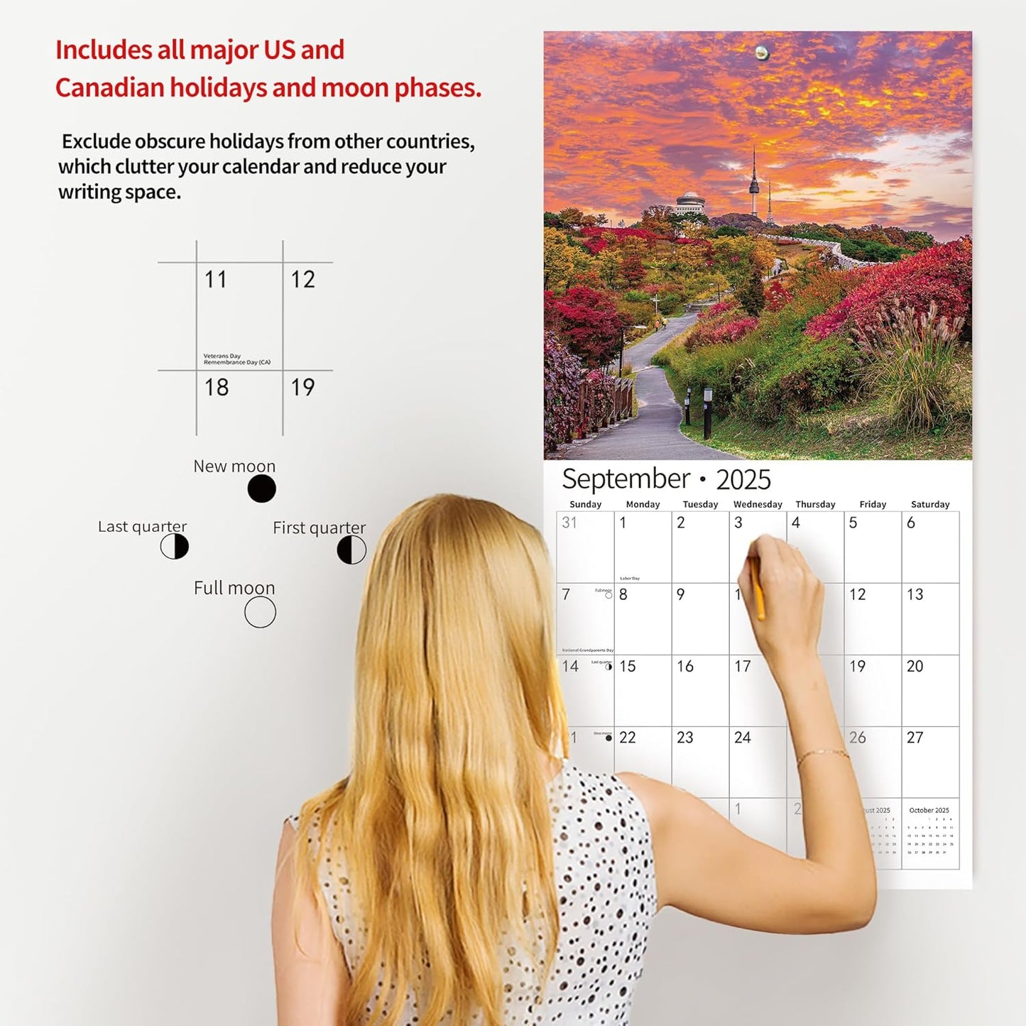 2026 Wall Calendar,Calendar 2026, July 2025 - December 2026, Wall Calendar Brilliant Seasons, 12" x 24" Opened,Full Page Months Thick & Sturdy Paper for Gift Perfect Calendar Organizing & Planning
