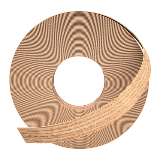 GSCIT Club Red Oak Edge Banding, 1 inch x 25ft roll of Veneer Edge Banding Preglued Flexible, Real Wood Tape Banding