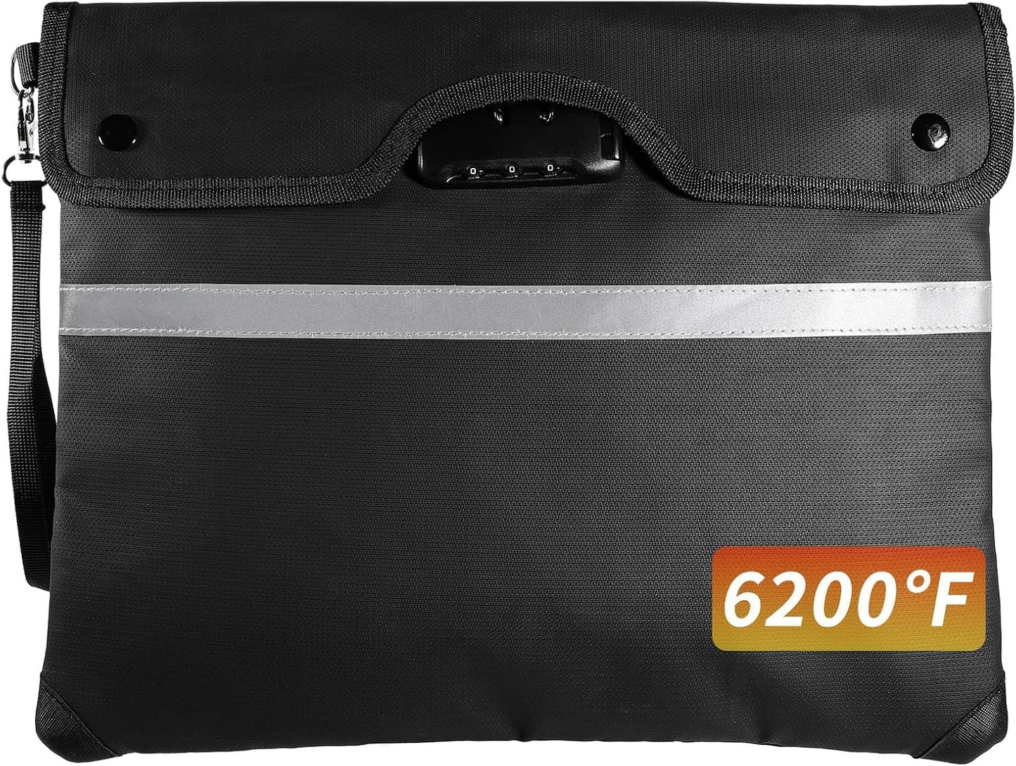 HOMELYLIFE Fireproof Money Bag,A4(15*11.8'') 6200°F Fireproof,Waterproof,Extra Thick Fireproof Cotton Lined for Home/Office Use,Secure Storage for Valuables,ash,Contracts,Jewelry & Important Documents