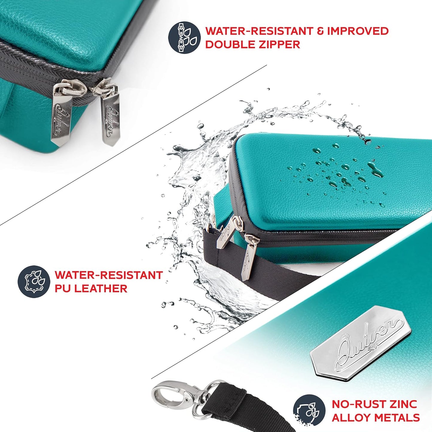 Quiver Time 's Teal Card Case, Perfect for MTG Deck, Premium Storage Box, for Trading Cards, and Playing Card Storage, Ideal for Carrying Magic The Gathering and Game TCG Enthusiasts Recommended