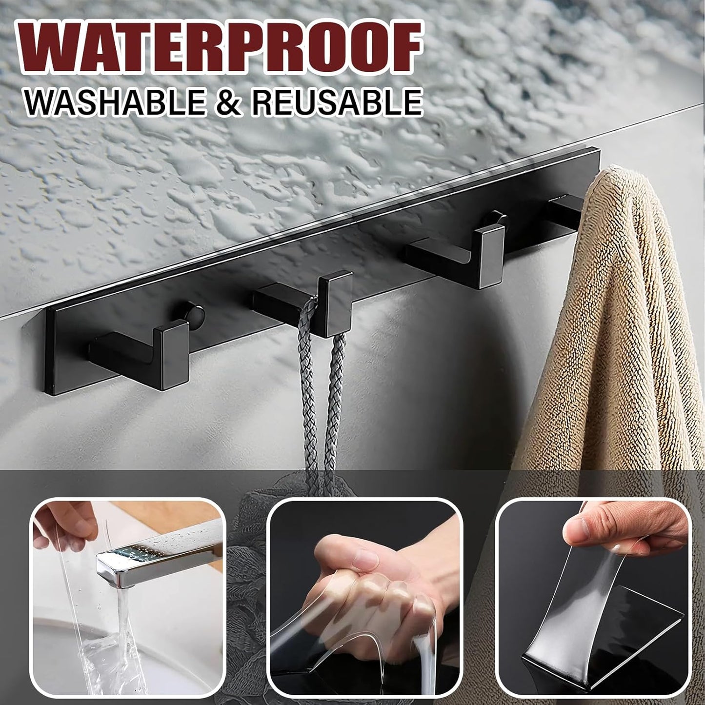 Navona 70 Pcs Pre-Cut Heavy Duty Double-Sided Nano Tape – 1 & 2 Inch Rectangular and Round Adhesive Strips, Transparent, Removable, Reusable Mounting Tape for Home and Office Use