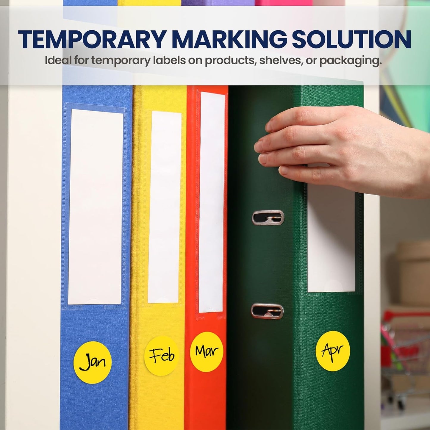 Perco Yellow 1-Inch Round Circle Dot Sticker Labels with Removable Adhesive – 1,000 Labels per Roll – Versatile, Vibrant Colors, Reliable Hold, No Residue, Perforated for Convenient Use – Made in USA