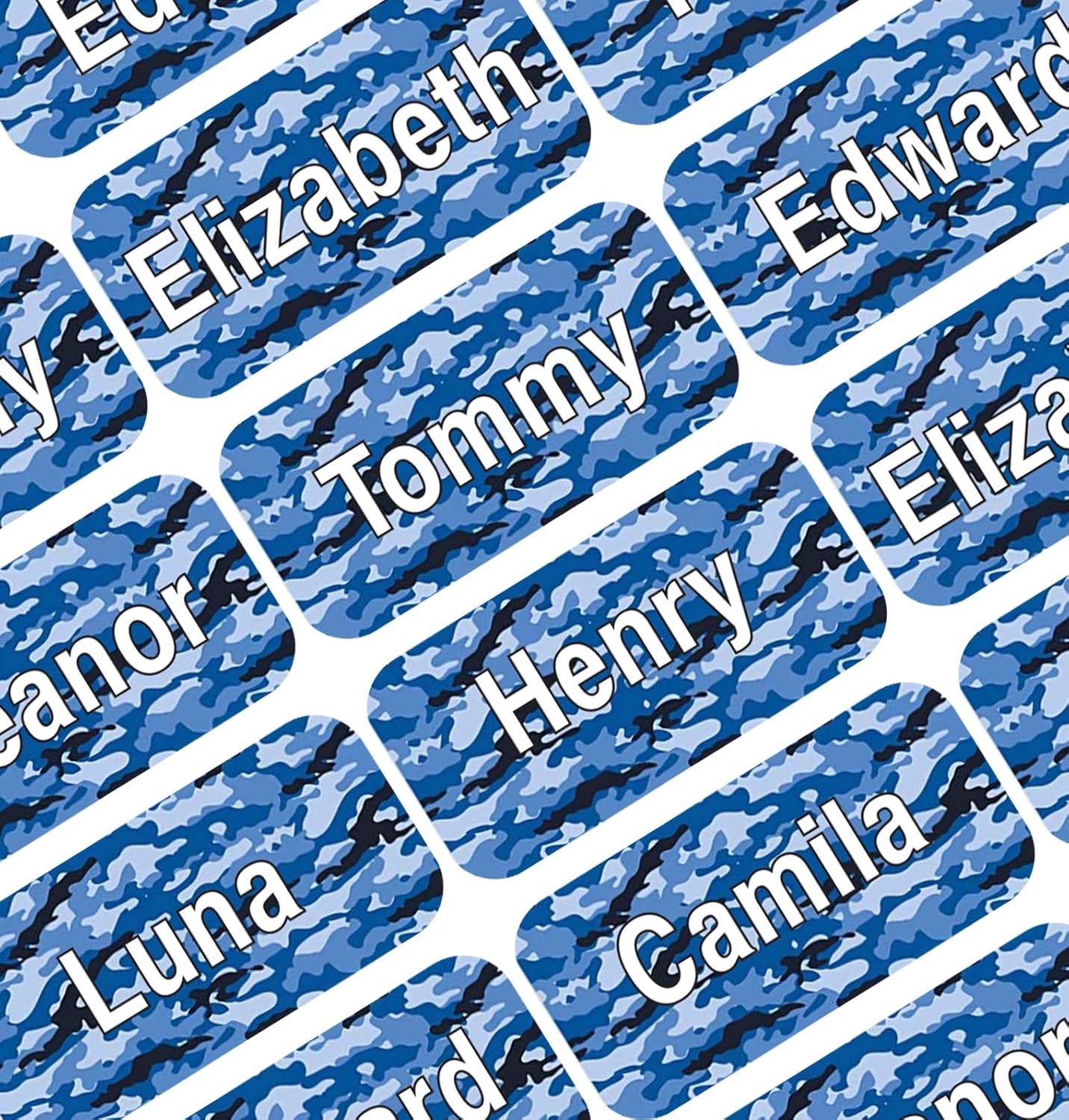 Personalized Waterproof Name Labels Press and Stick Custom Name Stick on Clothing Labels. Customized Up to 3 Lines Great for Camp & Daycare