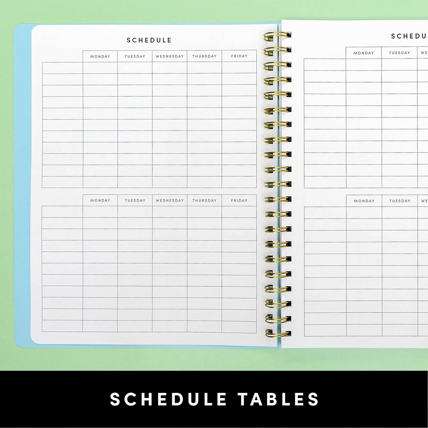 PAPERAGE 17 Month Academic Planner 2025-2026, Weekly & Monthly Spreads, August 2025 - December 2026, Large (8.5 in x 11 in), Black