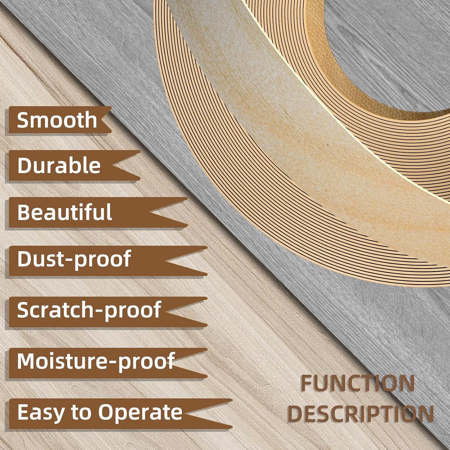 GSCIT Club Birch Edge Banding, 1 inch x 100ft roll of Veneer Edge Banding Preglued Flexible, Real Wood Tape Banding