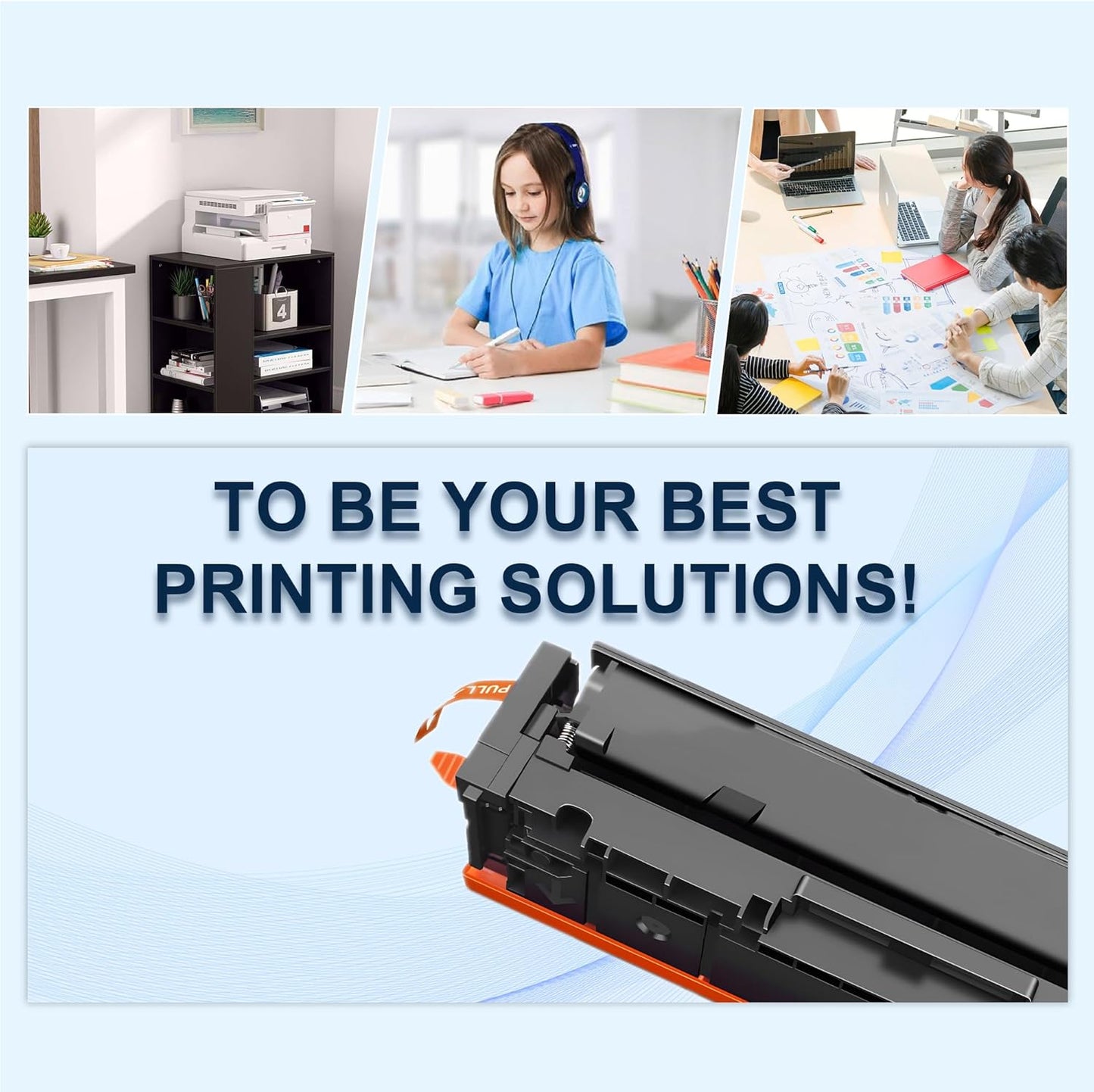 OFFICE-COLOR Compatible for HP 206A Toner Cartridges 4 Pack Works with HP Color Laserjet Pro MFP M283fdw,MFP M283cdw,M255dw,M255nw,M255,M282nw,M282,M283 Printers