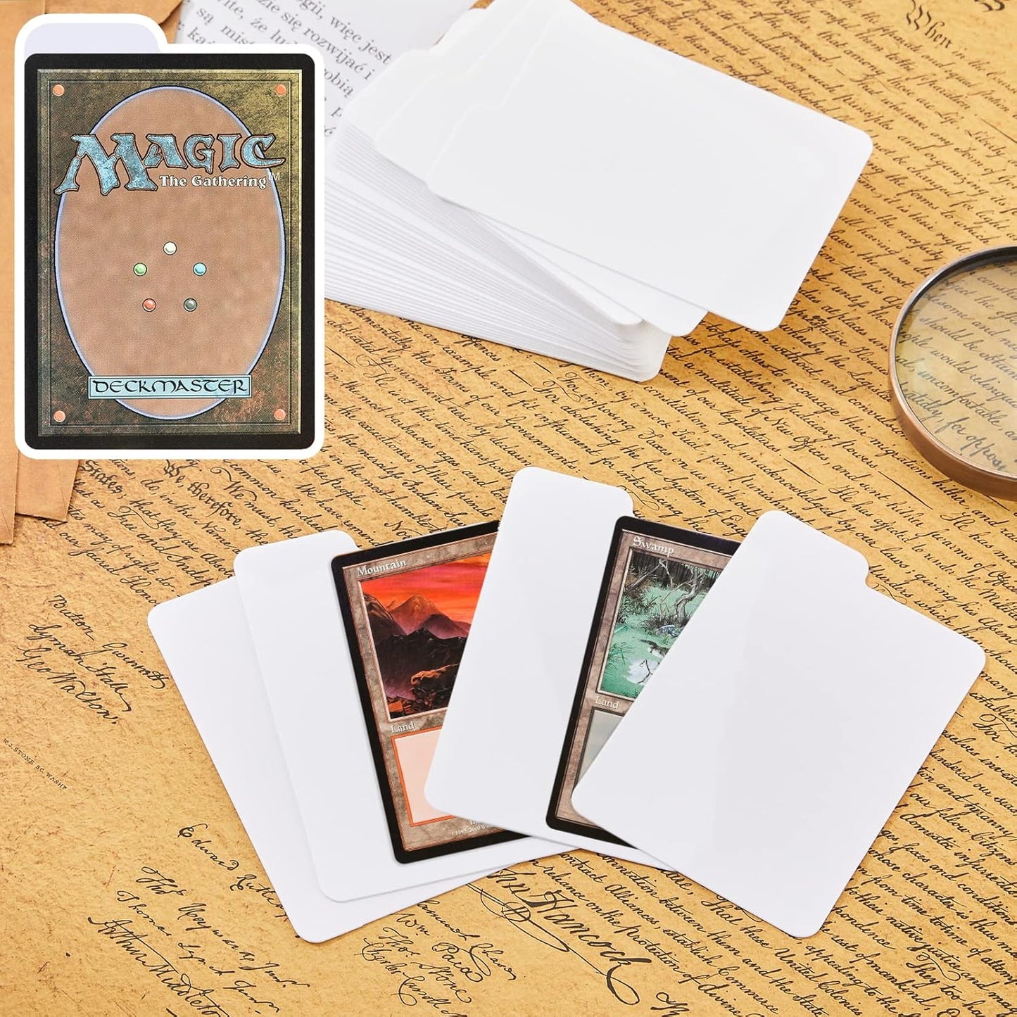 Lewtemi White Trading Card Dividers Plastic Card Separators Organizer for Sport Game Business Storage, 2.6 x 3.8 Inch/ 66 x 97 mm(100 Pieces)