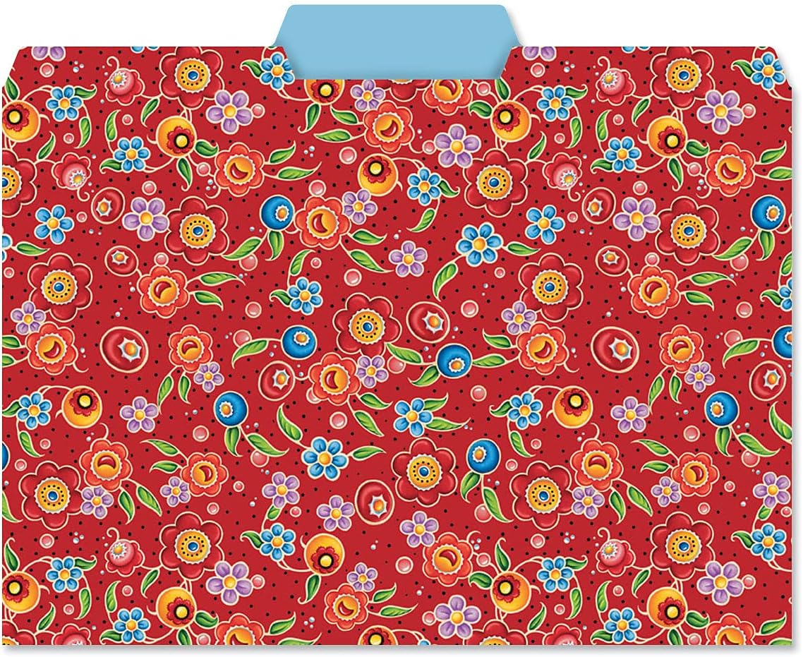 Current Mary Engelbreit File Folders Value Pack - Bulk Set of 24, 6 Pretty Decorative Designs, 1/3 Cut Tabs, Heavy-Duty Paper Stock, Office Supplies for Home & Work, 9-½” x 11-¾” Letter Size