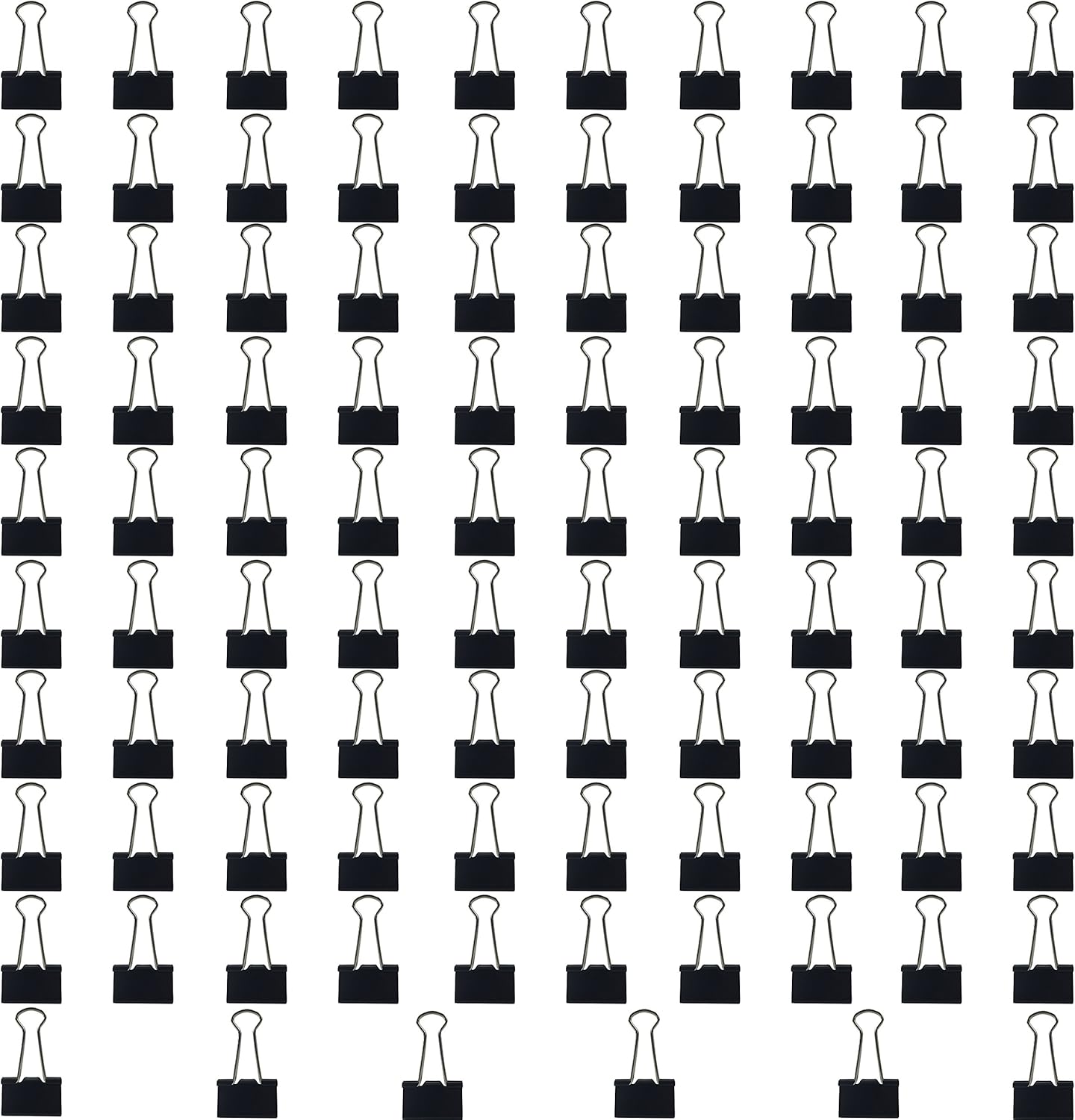 Clipco Binder Clips Medium 1.25-Inch Black 96-Pack