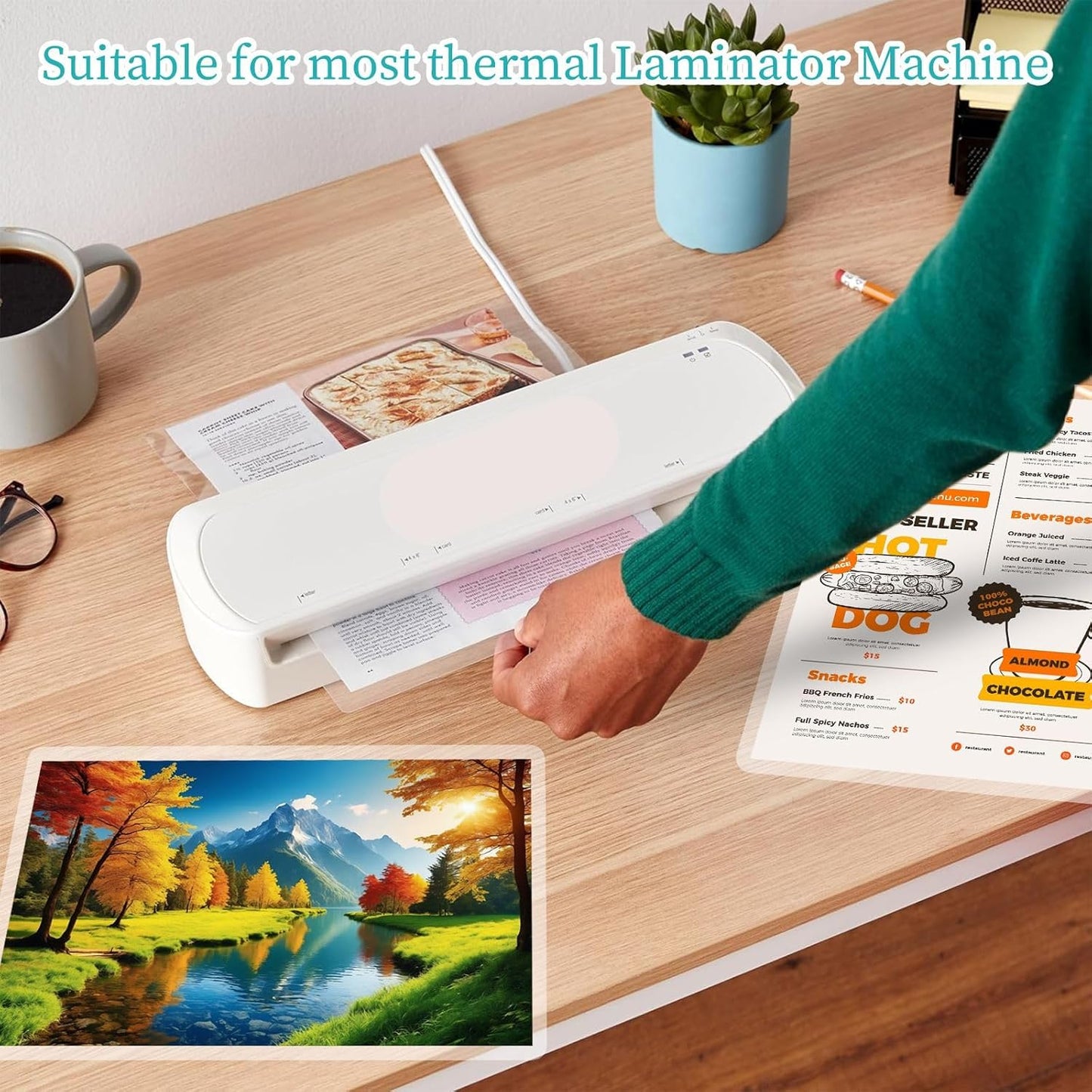 Thermal Laminating Pouches 3 mil, Clear 9 x 11.5 Inch Laminating Sheet Paper for Thermal Laminator, Holds 8.5 x 11 Inch Letter Size Sheets (2000 Pack)