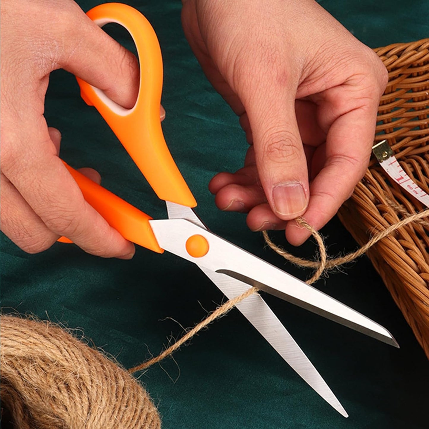 Pink Scissors Pack, Rkqoa 8" All Purpose Scissor - High Performance and Designed for Everyday use, Stainless Steel Shears Set with Comfort Grip, Right/Left Handed