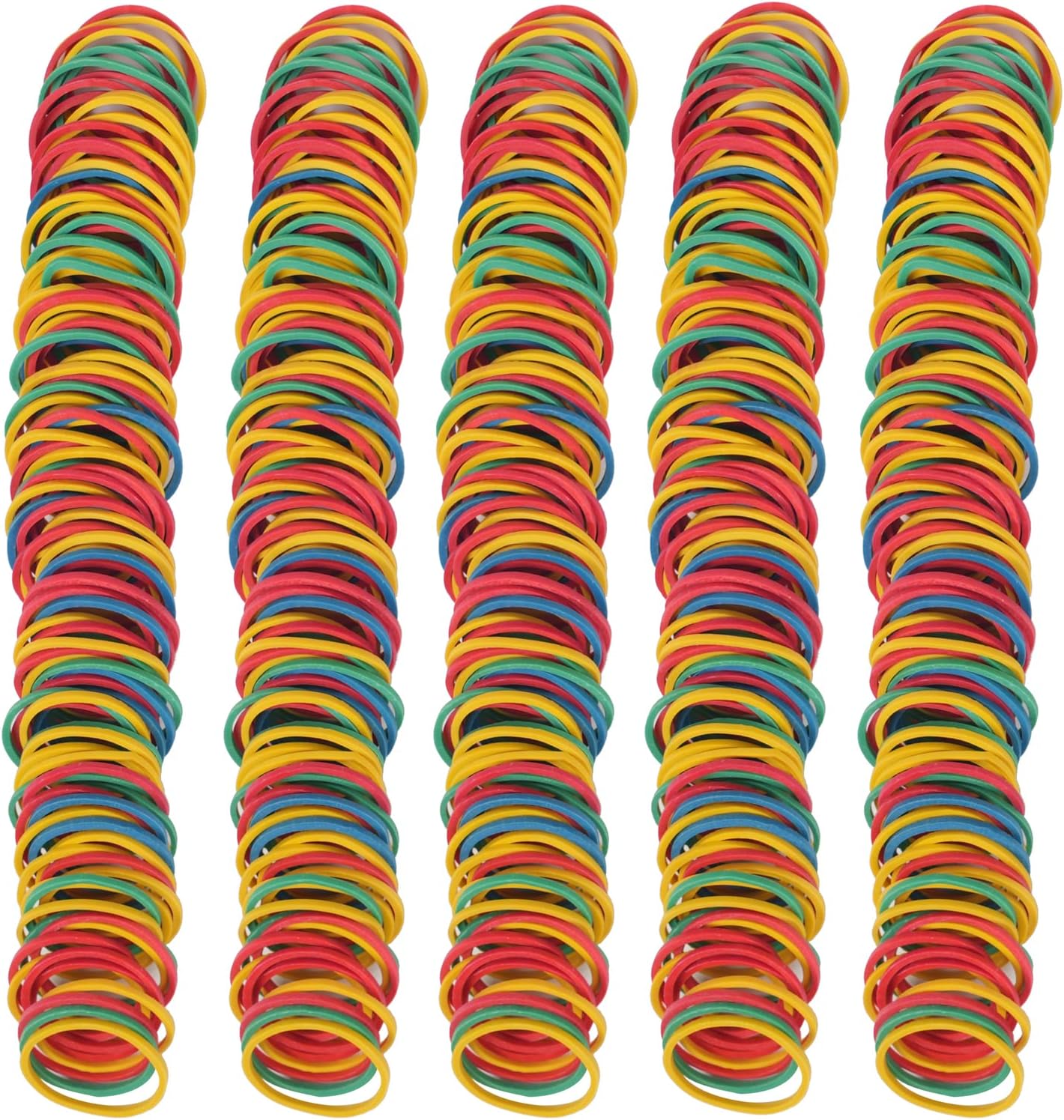 AMUU Rubber Bands 750pcs Colour Elastic Band Size 25mm 1 inch Rubber Bands Small for Office Supplies School Home
