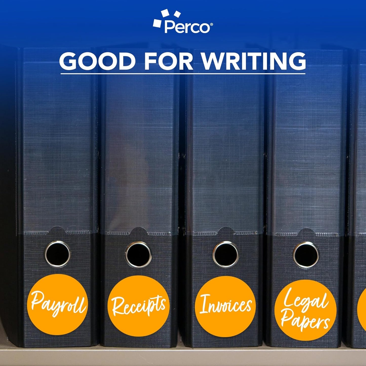 Perco Fluorescent Orange 4-Inch Round Circle Dot Sticker Labels with Easy Peel Perforation - 400 Labels per Roll - Strong Adhesion, Vibrant Colors for Organizing, Crafting & More - Made in USA