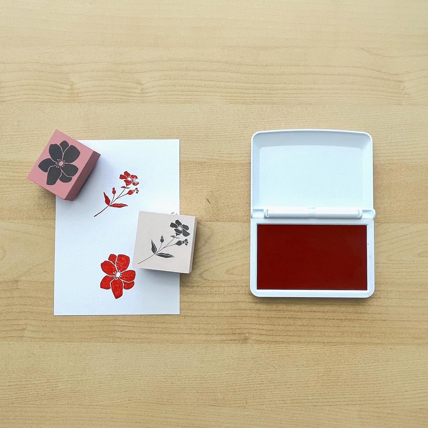 COLOP Make Series, Ink Stamp Pads, with Non-Toxic Premium Ink, Water-Based Acid-Free (Brave Red, Make 2-2-3/4" x 4-1/4")