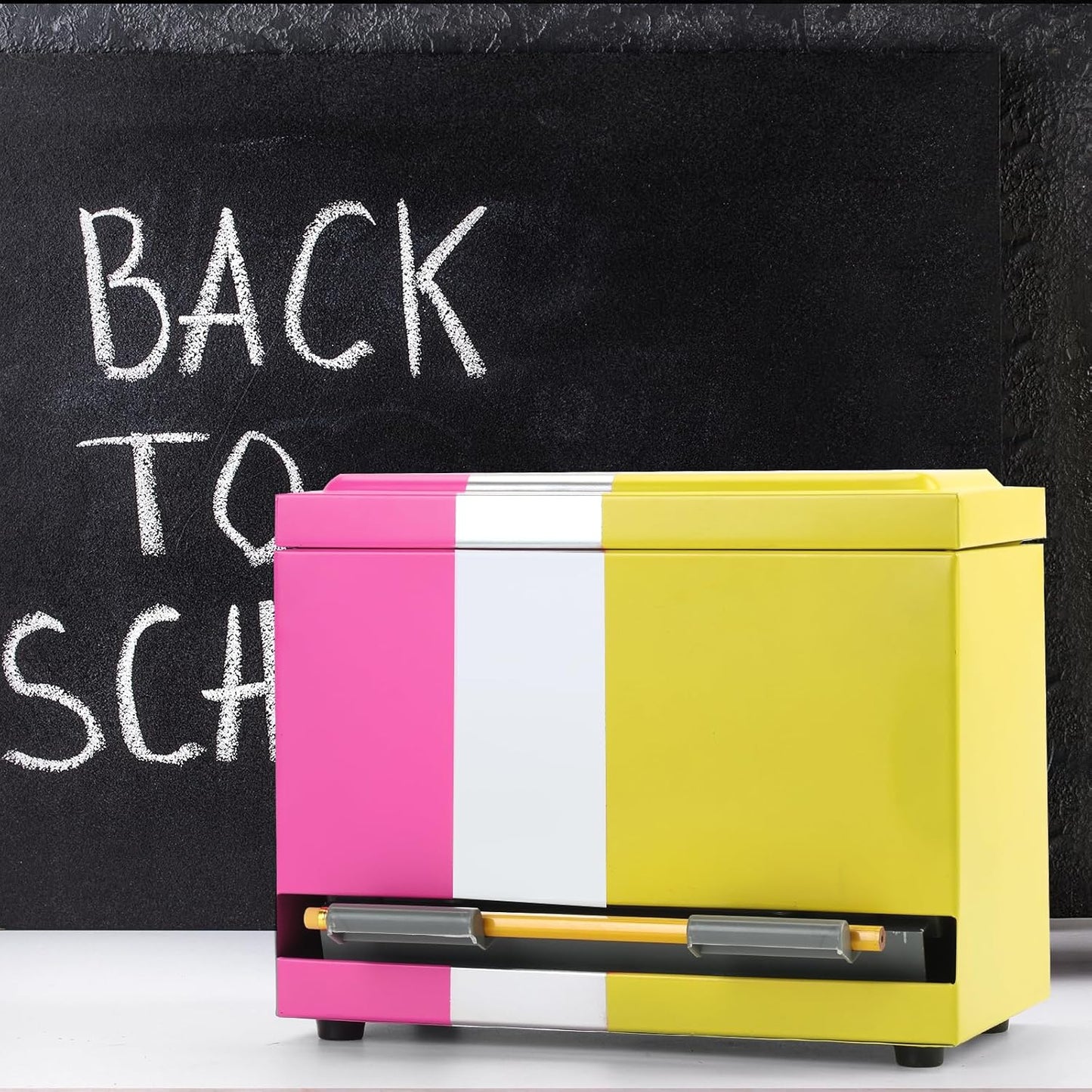 Pencil Dispenser for Classroom - Stainless Steel Pencil Dispenser Organizer Teachers Classroom Supplies Storage for Office, School Teacher Must Haves for Organization