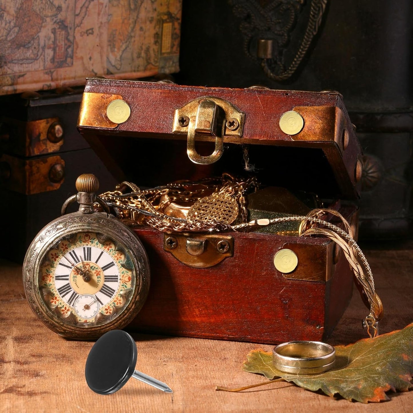 uxcell 150Pcs Upholstery Tacks, 11mmx15mm Flat Head Thumb Tack Decorative Furniture Nails Push Pins for Furniture Sofa Headboards, Black