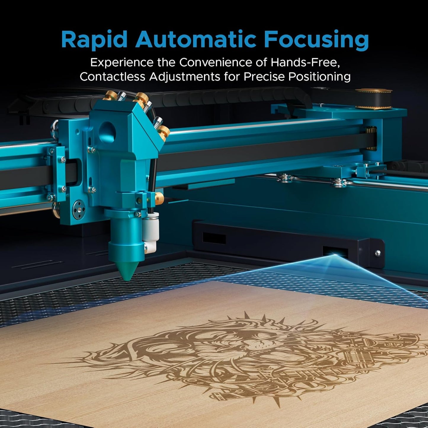 OMTech 100W CO2 Laser Engraver with Water Chiller, 28"x20" Laser Engraving Machine with Autofocus 2 Way Pass-Throughs Built-in Air Assist, Laser Cutter for Wood Glass Acrylic More