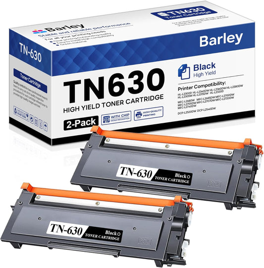 TN630 TN-630 Toner Cartridge Compatible TN630 TN-630 Replacement for Brother TN630 TN-630 Black Toner Cartridge HL-L2300D HL-L2305W HL-L2380DW DCP-L2540DW (2 Pack)