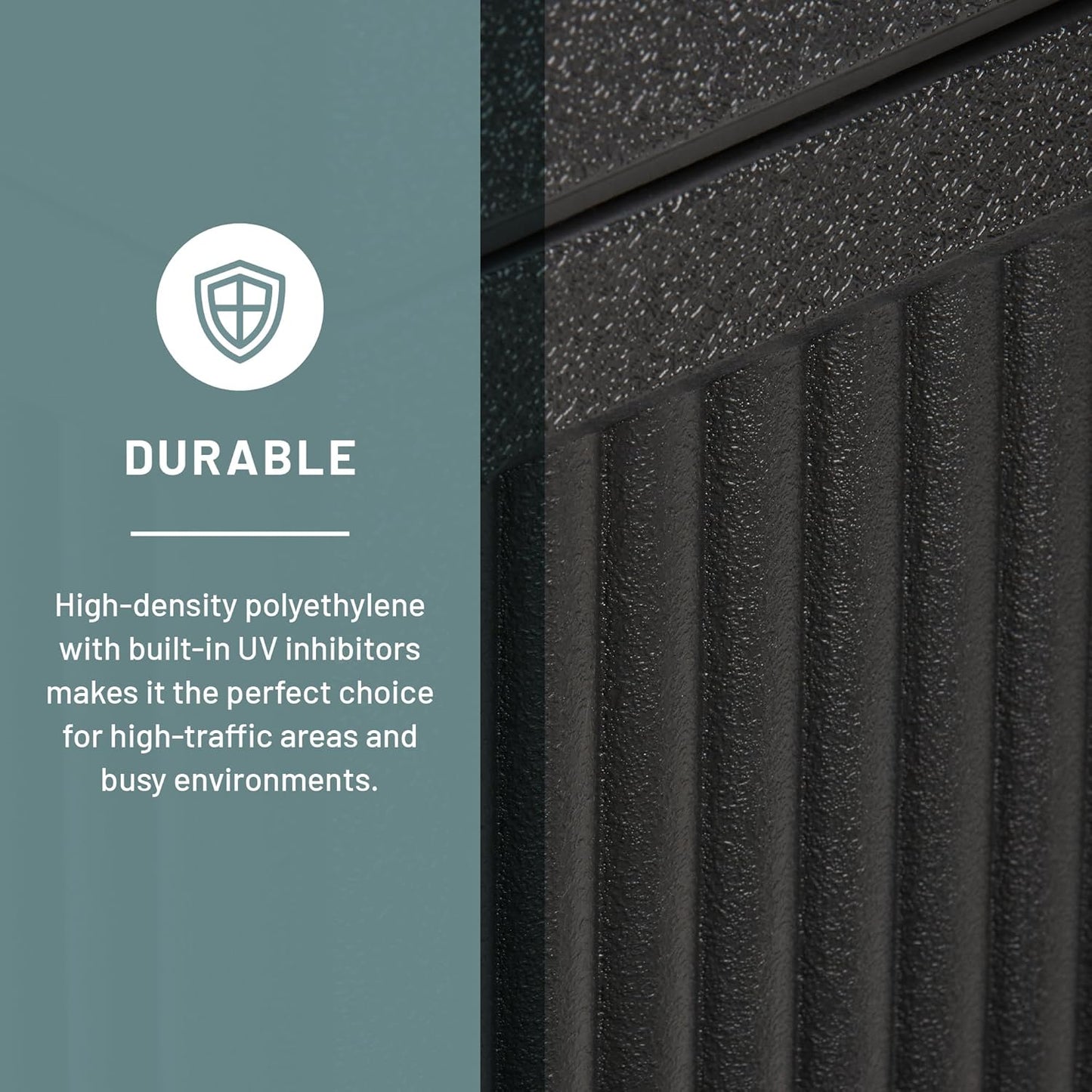 Safco Canmeleon Trash Can, Indoor and Outdoor Use, Durable & Weather-Resistant Commercial Garbage Can with Ashtray, Black