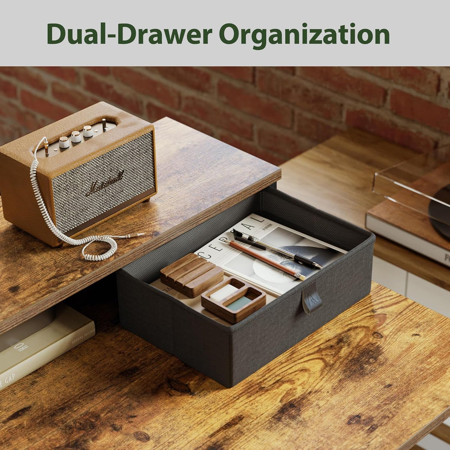 Agilestic L Shaped Electric Standing Desk with 2 Drawers, 63 Inch Ergonomic Adjustable Height Desk with Storage, Corner Desk Sit Stand up Computer Table for Work Office Home, Rustic Brown