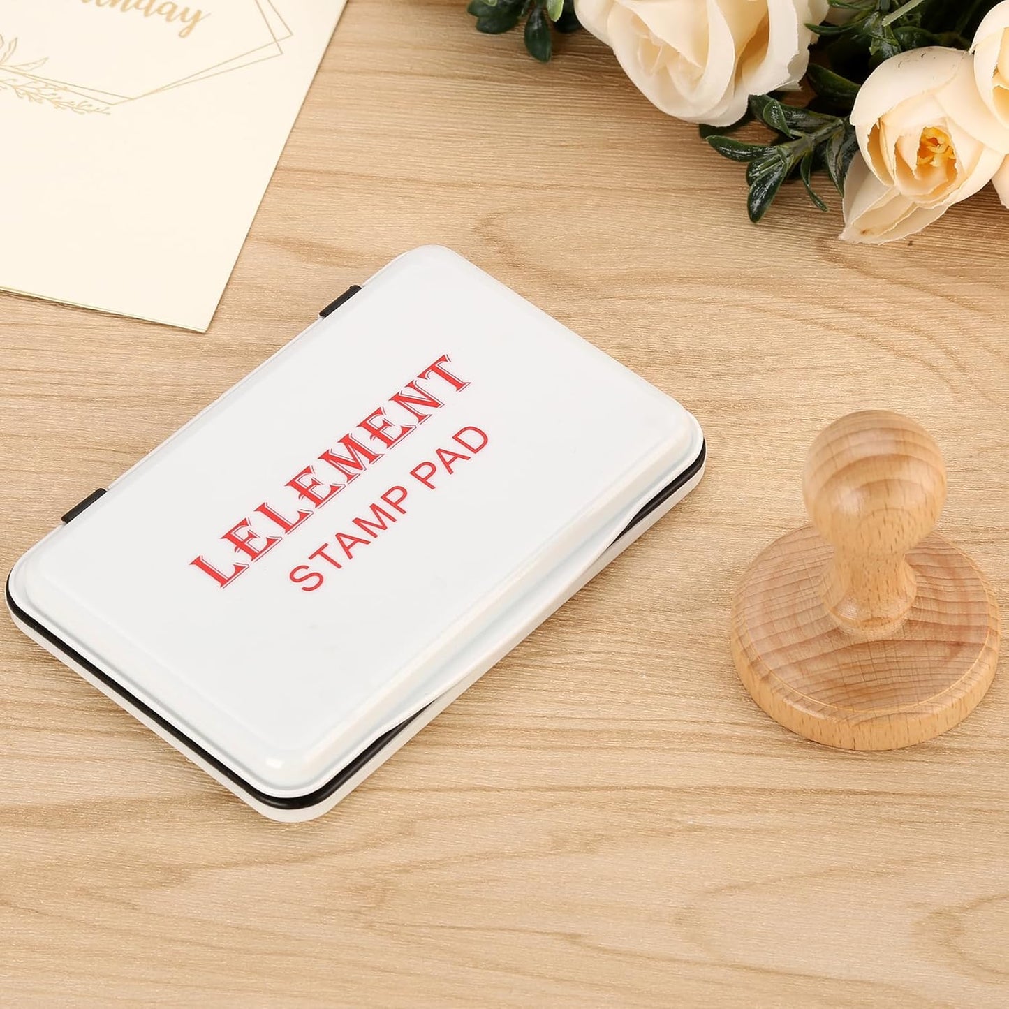 Ink Pads for Stamps | Red Ink Stamp Pad | Rubber Stamps Ink Pad - Premium Quality Felt Pad for Stamps | Stamp Pads | Small Size