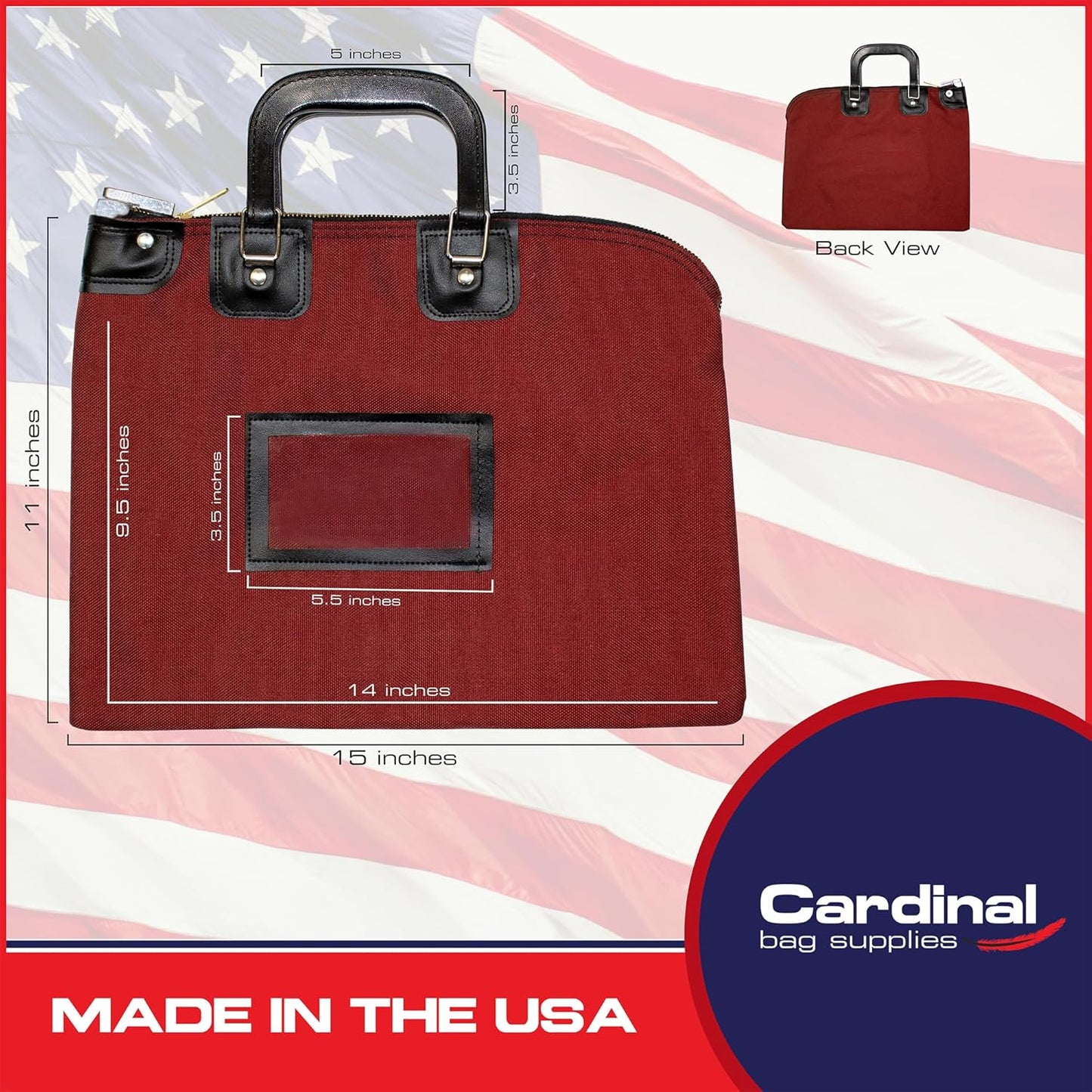 Fire Resistant Security Money Bag with Lock, Water Repellent, Safe Storage, Protects Important Valuables, 15 x 11 Inch (Burgundy)