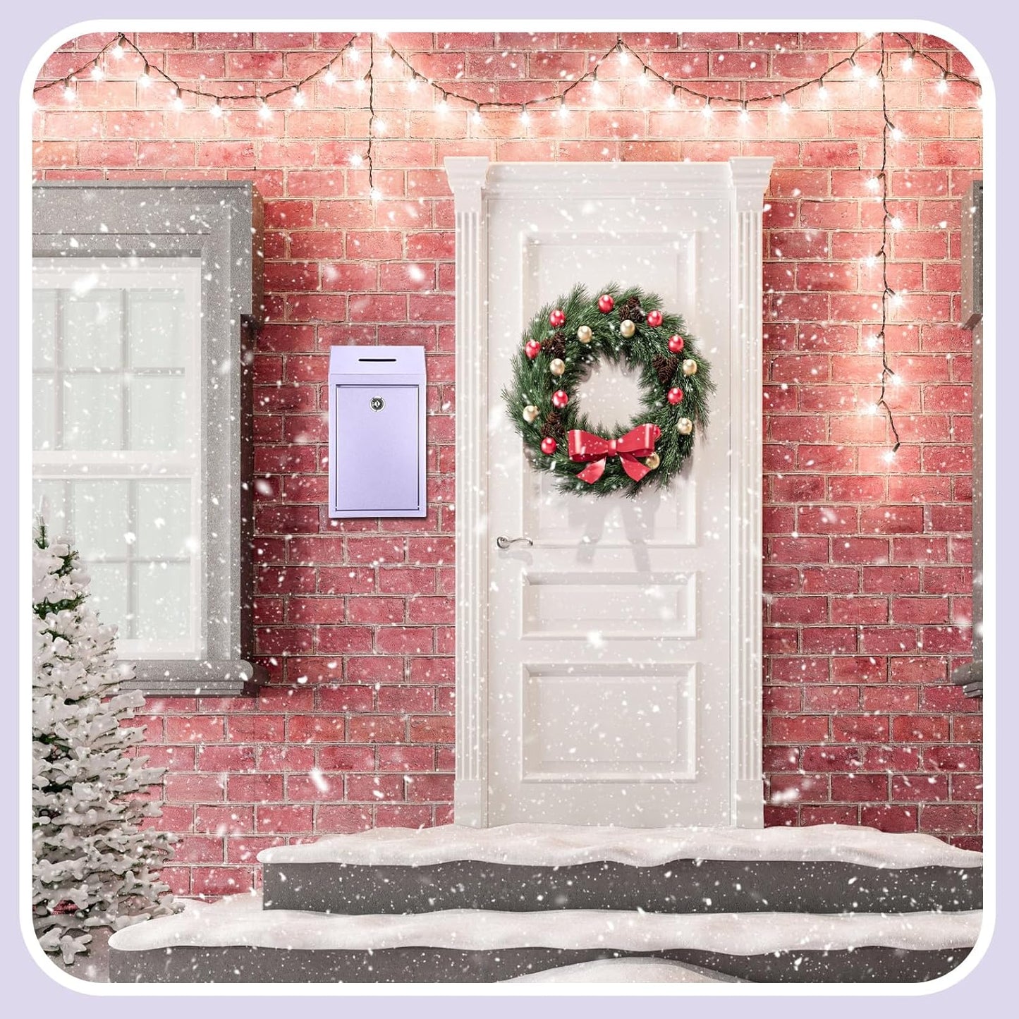 Metal Donation Cash Box Collection Safe Suggestion Box with Lock Wall Mounted Mailbox Delivery Ballot Container for Home Office Outdoor Door