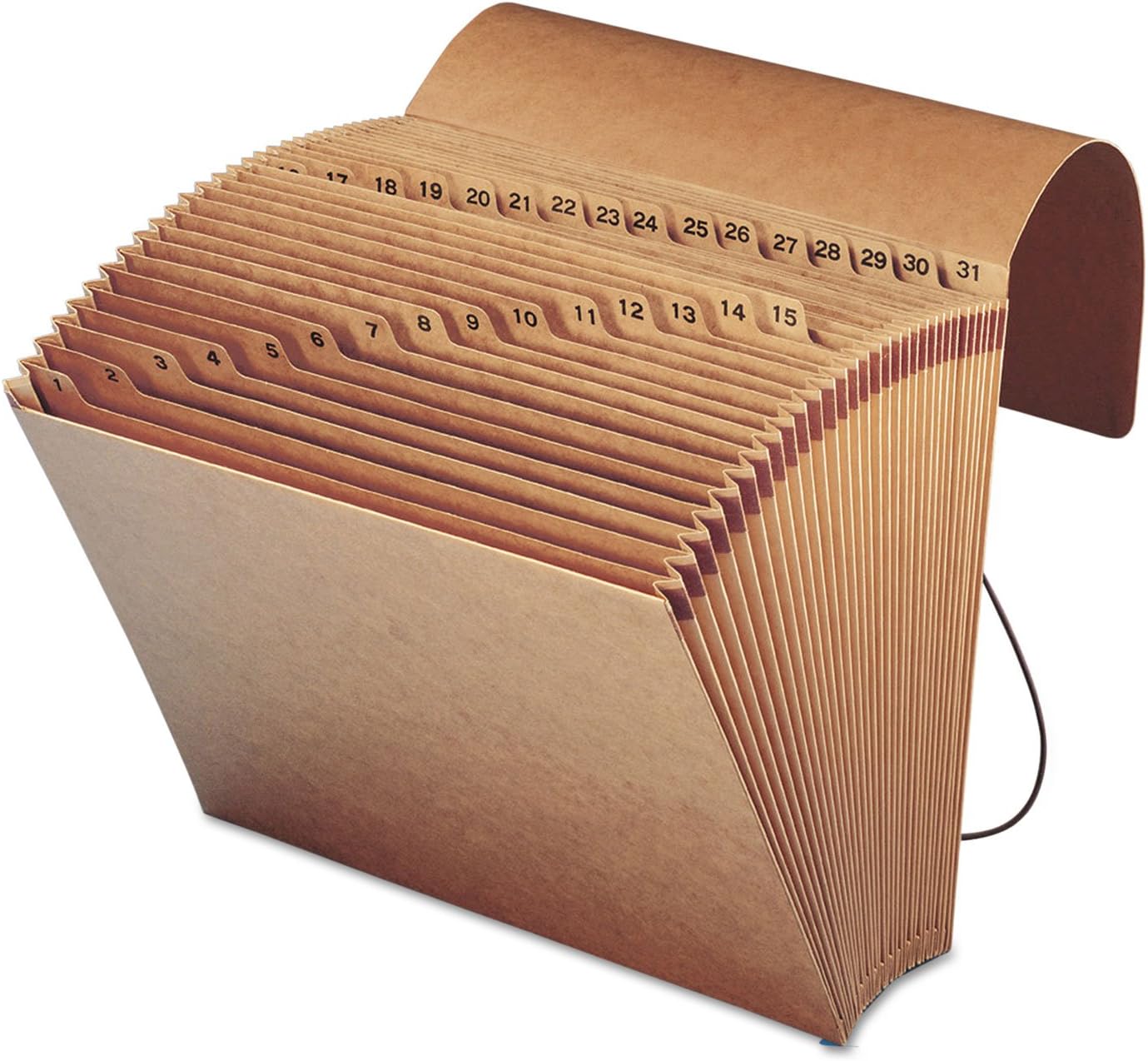 Smead Expanding File with Flap and Cord Closure, 31 Pockets, Daily (1-31), Letter Size, Kraft (70168) (Pack of 1)