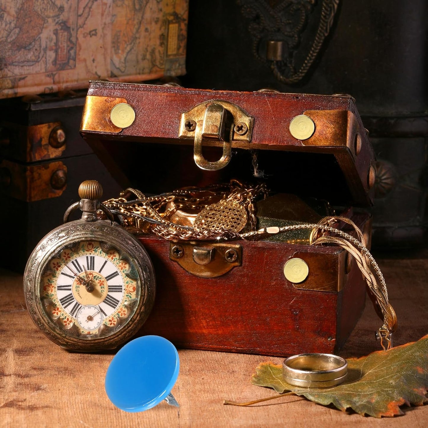 uxcell 150Pcs Upholstery Tacks, 11mmx10mm Flat Head Thumb Tack Decorative Furniture Nails Push Pins for Furniture Sofa Headboards, Blue