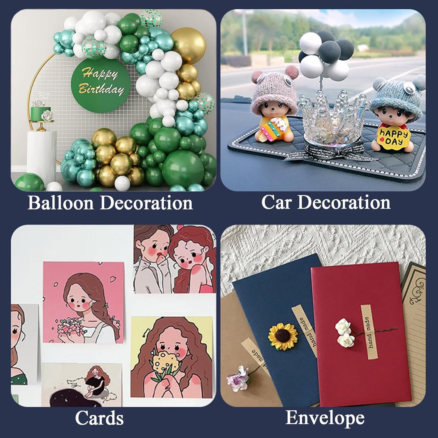 Adhesive Stick dots Two-Sided Sided Mounting Putty Stick Tack for Wall Hanging Crafts Balloons Festival Party Decorations,Clean Removable(0.39"*0.78"-300)