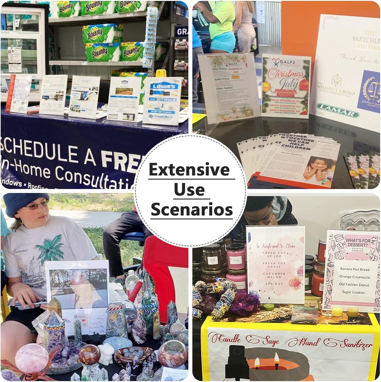 MaxGear Acrylic Sign Holder 8.5 x 11 Inches , Clear Sign Holders Plastic Display Stand Slant Back Countertop Display Picture Frames for Menus, Flyer, Use In Office, Store, 32 Pack