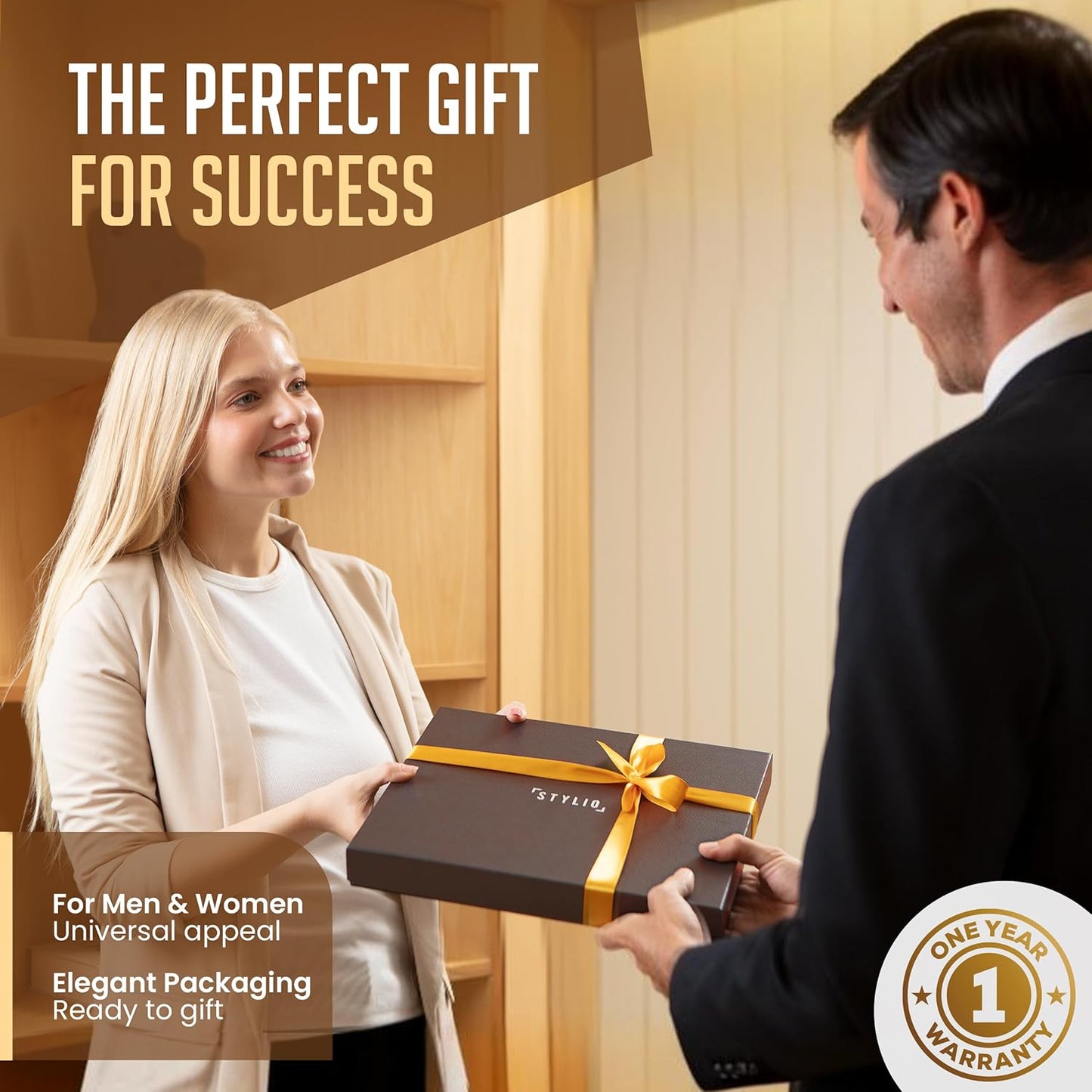 STLYIO Trifold Padfolio - Magnetic Closure. Stretchable Compartment for Tablet, Documents. Elastic Pockets for Phone, Gadgets, Passport, Travel Documents. Letter-Sized Notepad and Gift Box Included.