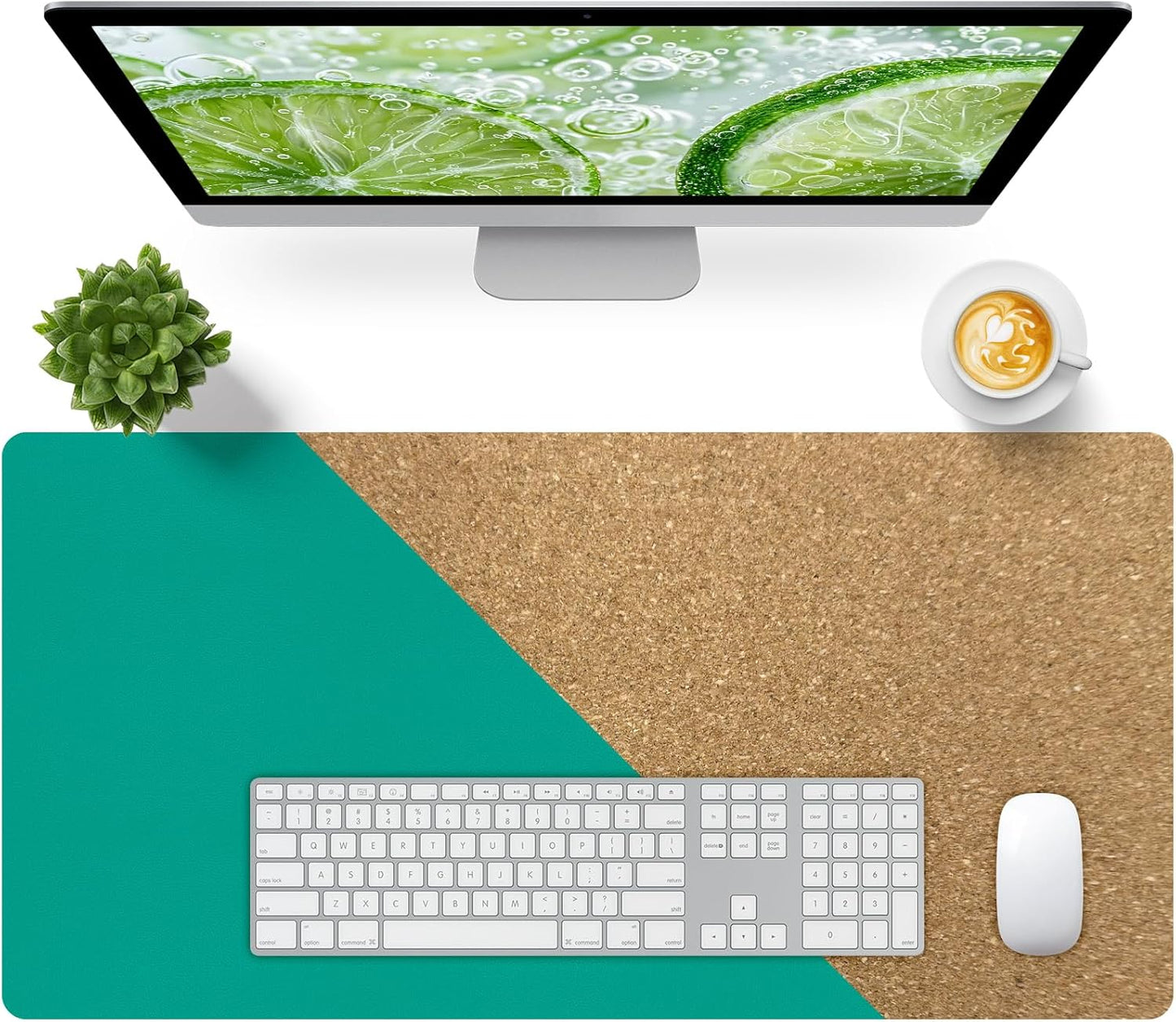 Bloss Green Desk Mat, Leather Desk Pad, Desk Matt for Desktop, Waterproof Desk Pad Mat, Computer Mat for Office Work/Home/Decor/Desk Protector/Cover(31.5 x 15.7 Inches)