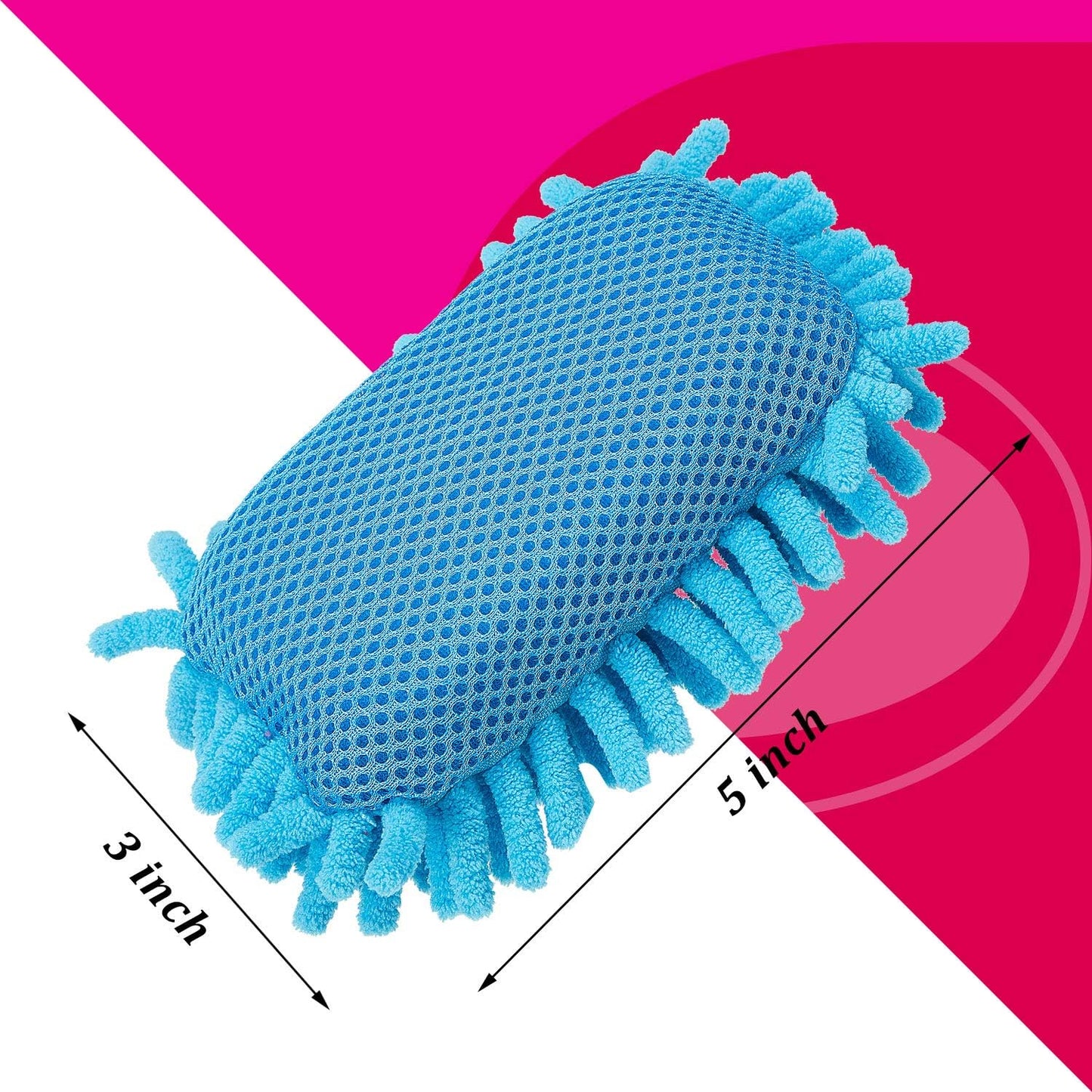 Zonon 4 Pieces Dry Erase Eraser Microfiber Shag Washable Whiteboard Eraser for Markers, Chalk, Classroom, Home and Office(Gray, Blue and Pink)