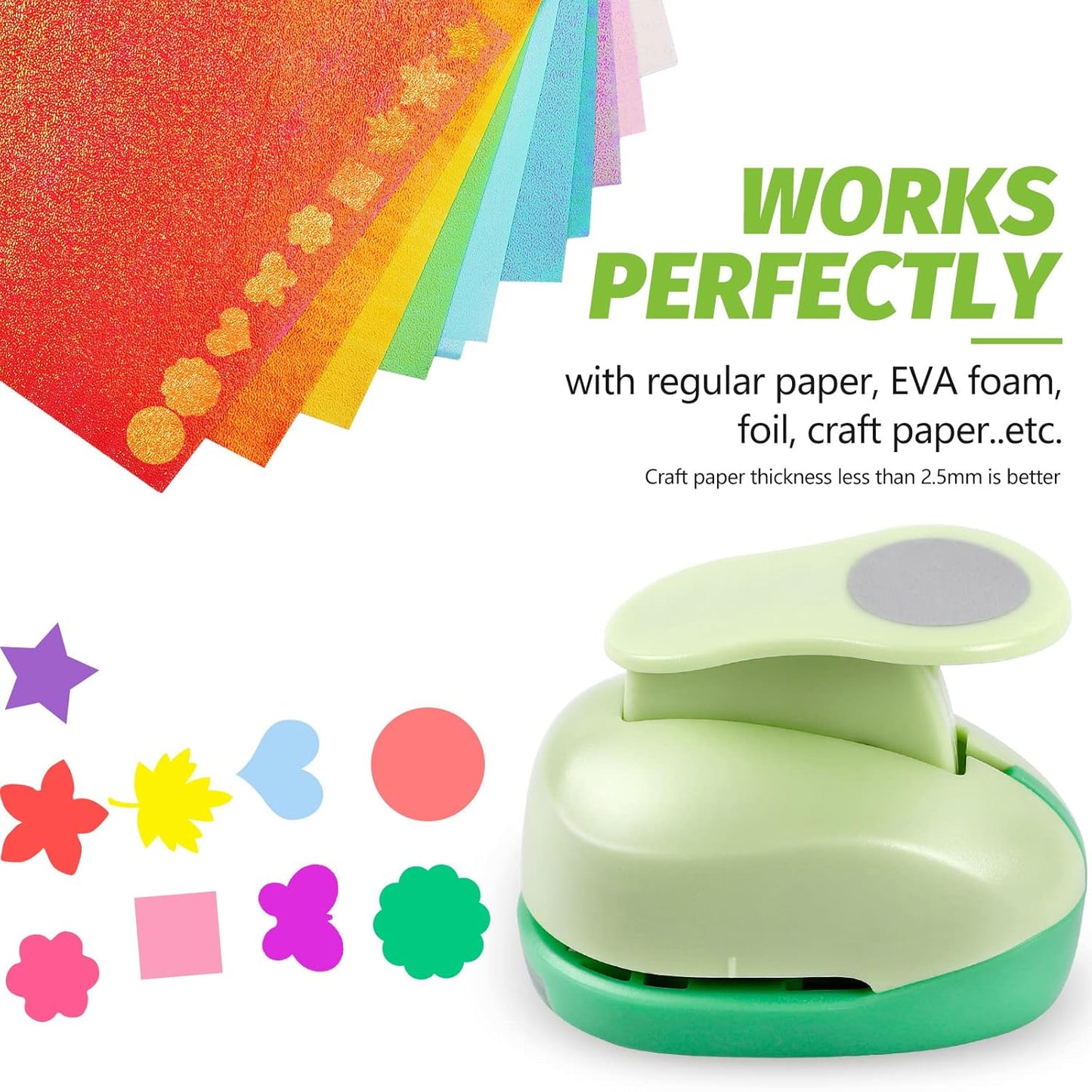 UCEC Craft Hole Punch, 9 Pcs 5/8 Inch Paper Punches for Crafting Hole Punch Shapes Hole Puncher for Crafts, Different Shape Crafting Designs for Crafting & DIY Projects