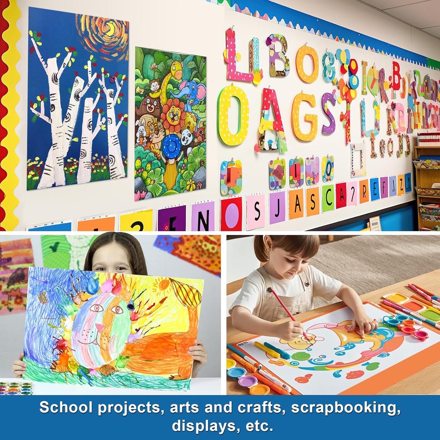 28 Pcs 14" x 22" Poster Board White Poster Board Paper Bulk 250 GSM Thickness Vision Boards Smart PosterBoard for Drawing School Arts Craft Projects Presentations Scrapbooking Blank Graphic Display